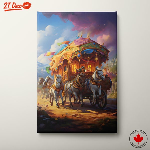 Vibrant Fantasy Character Carriage Artwork
