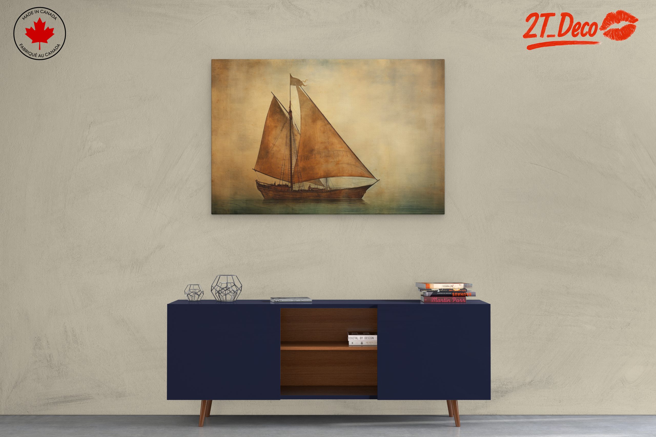 Sailing Ship in Tranquil Seascape - Image 3