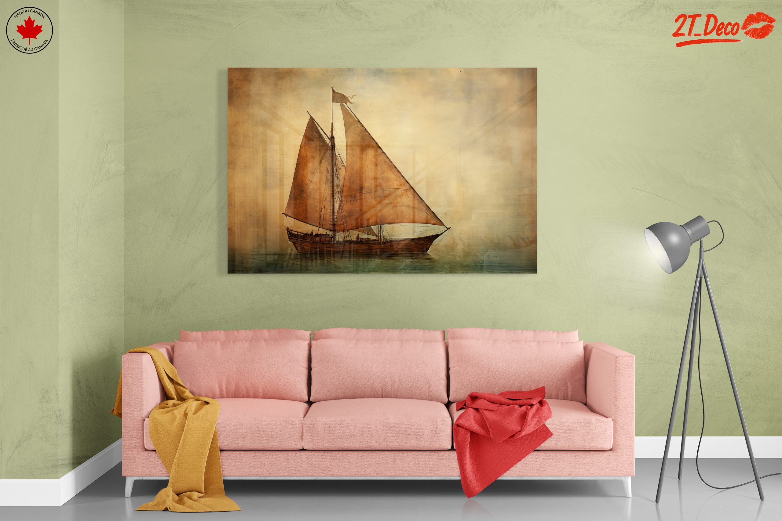 Sailing Ship in Tranquil Seascape - Image 7