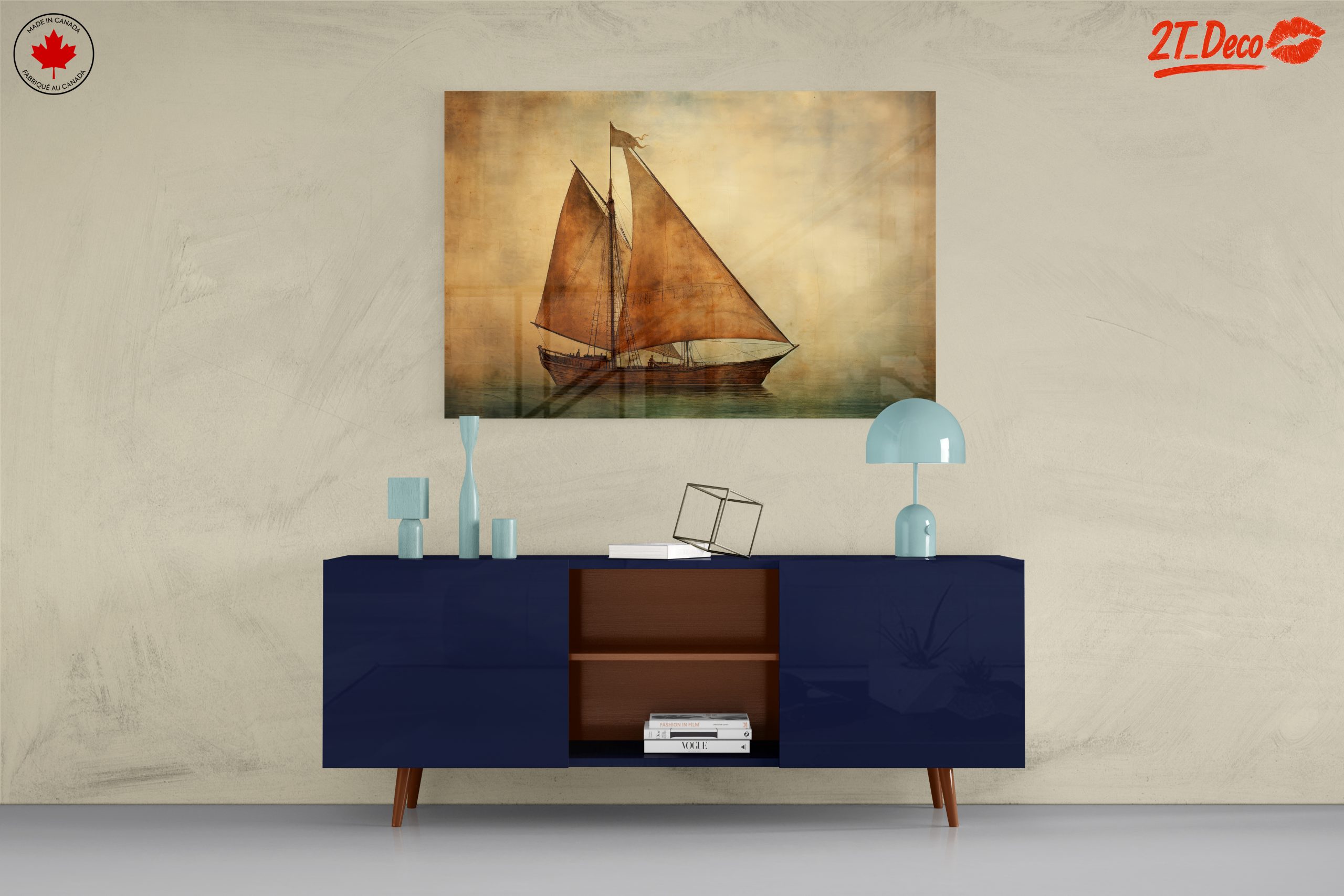 Sailing Ship in Tranquil Seascape - Image 8