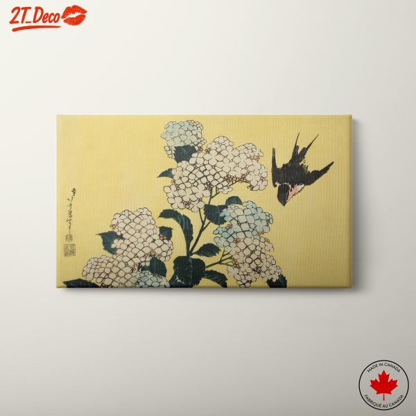 Vibrant Botanical Artwork with Bird