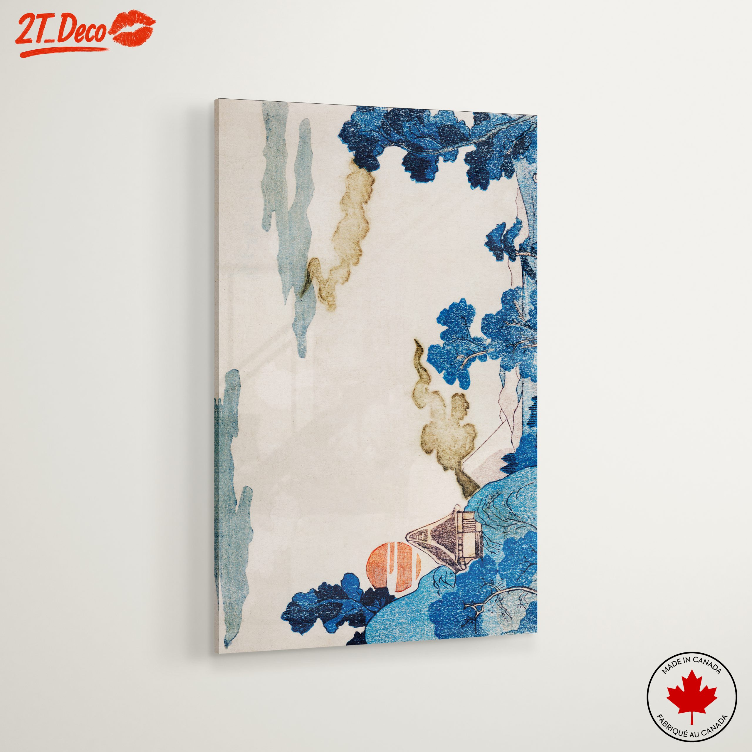 Abstract Landscape with Blue and Orange Elements - Image 6