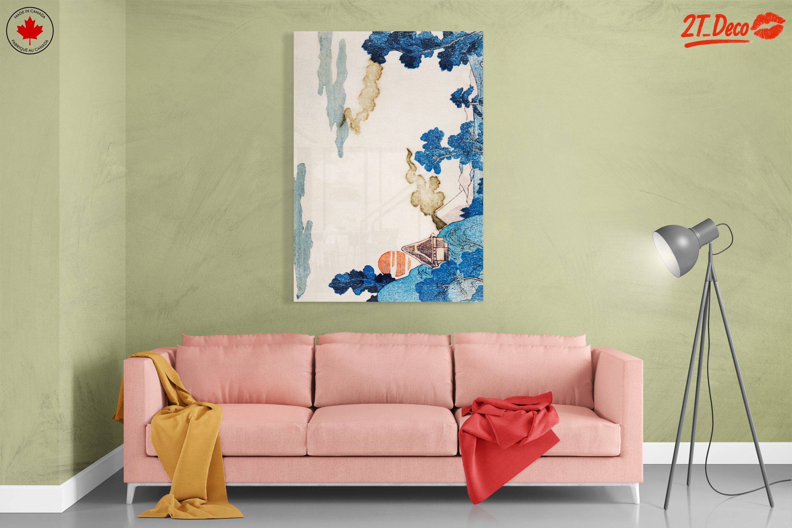 Abstract Landscape with Blue and Orange Elements - Image 7