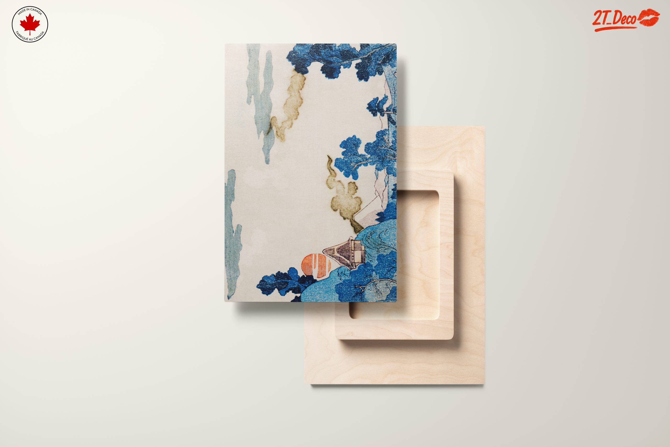 Abstract Landscape with Blue and Orange Elements - Image 11