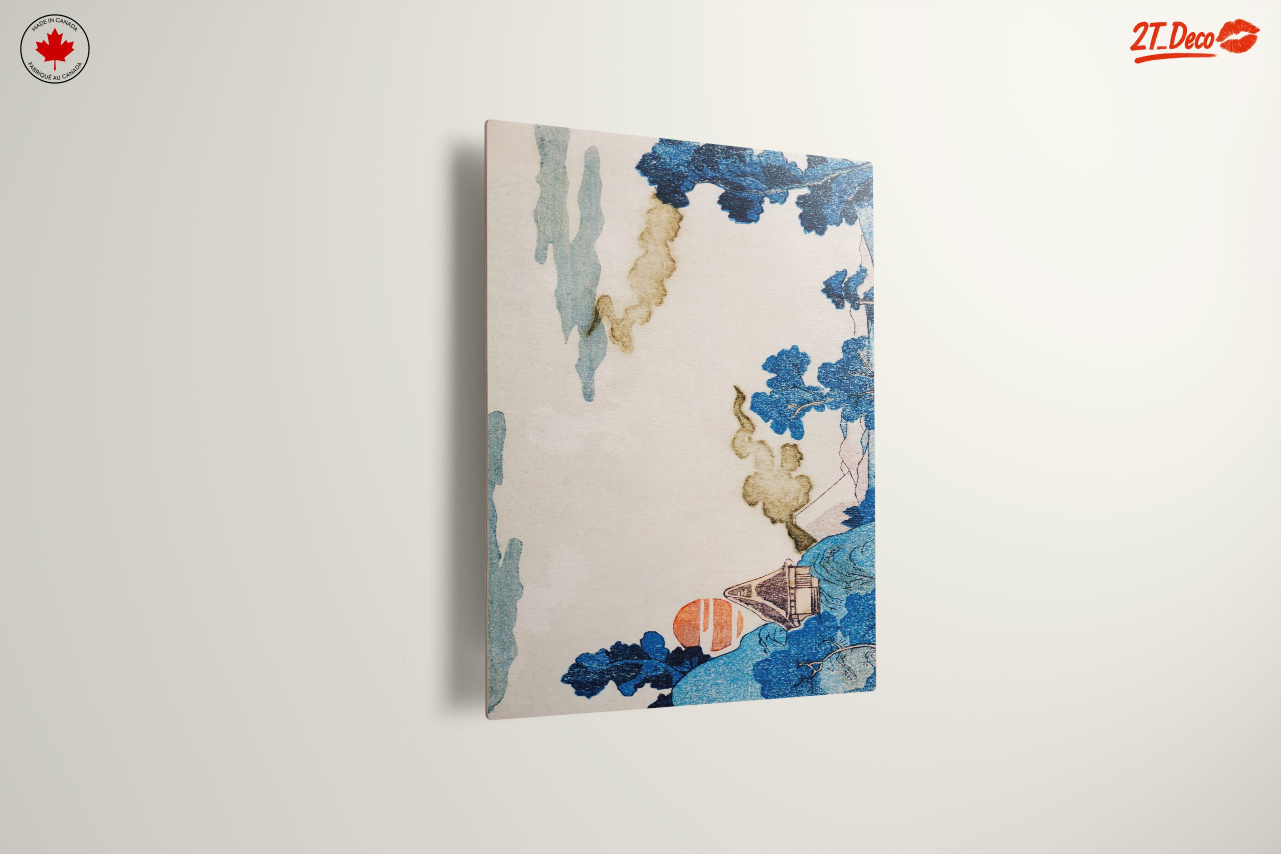 Abstract Landscape with Blue and Orange Elements - Image 13
