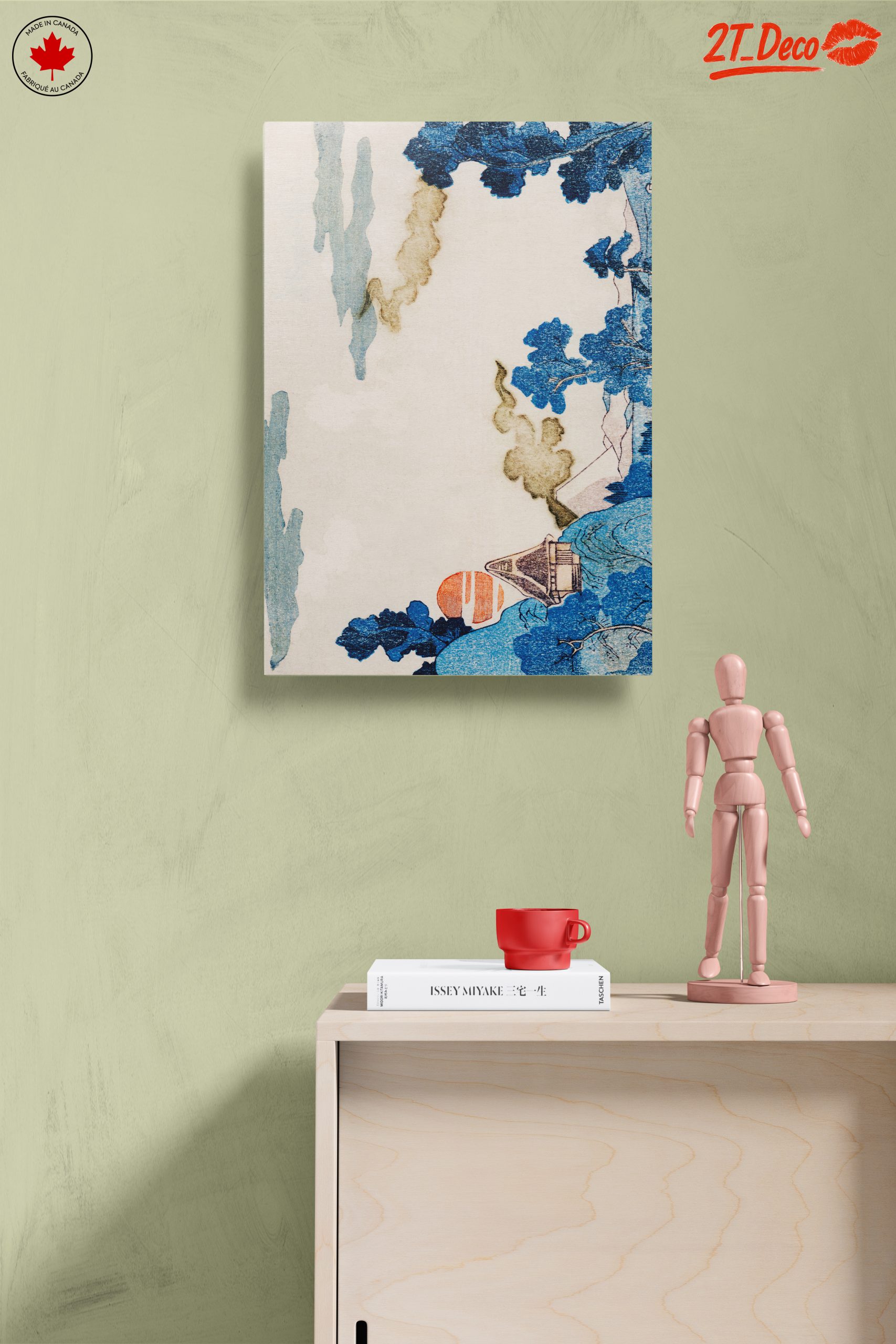 Abstract Landscape with Blue and Orange Elements - Image 14
