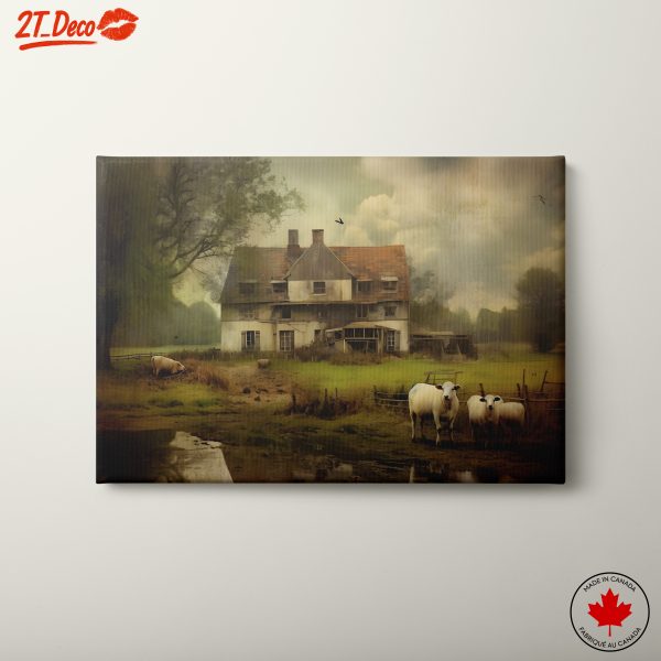 Serene Rural Landscape with Sheep