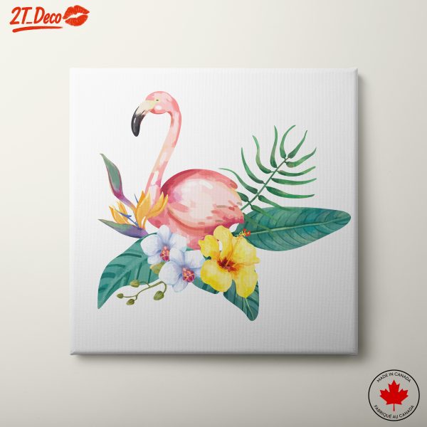 Tropical Flamingo Floral Art