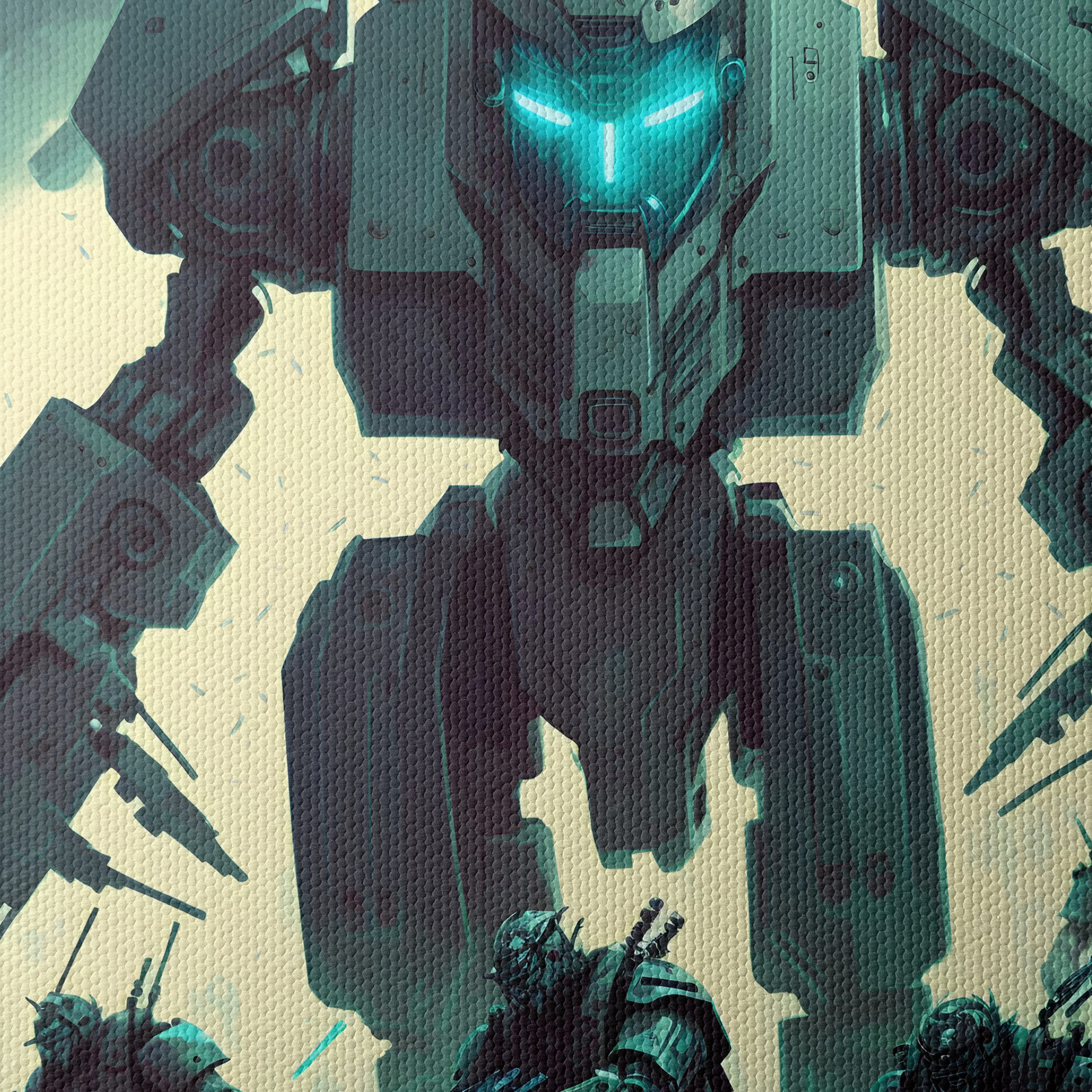 Futuristic Combat Scene Featuring Advanced Technology - Image 4