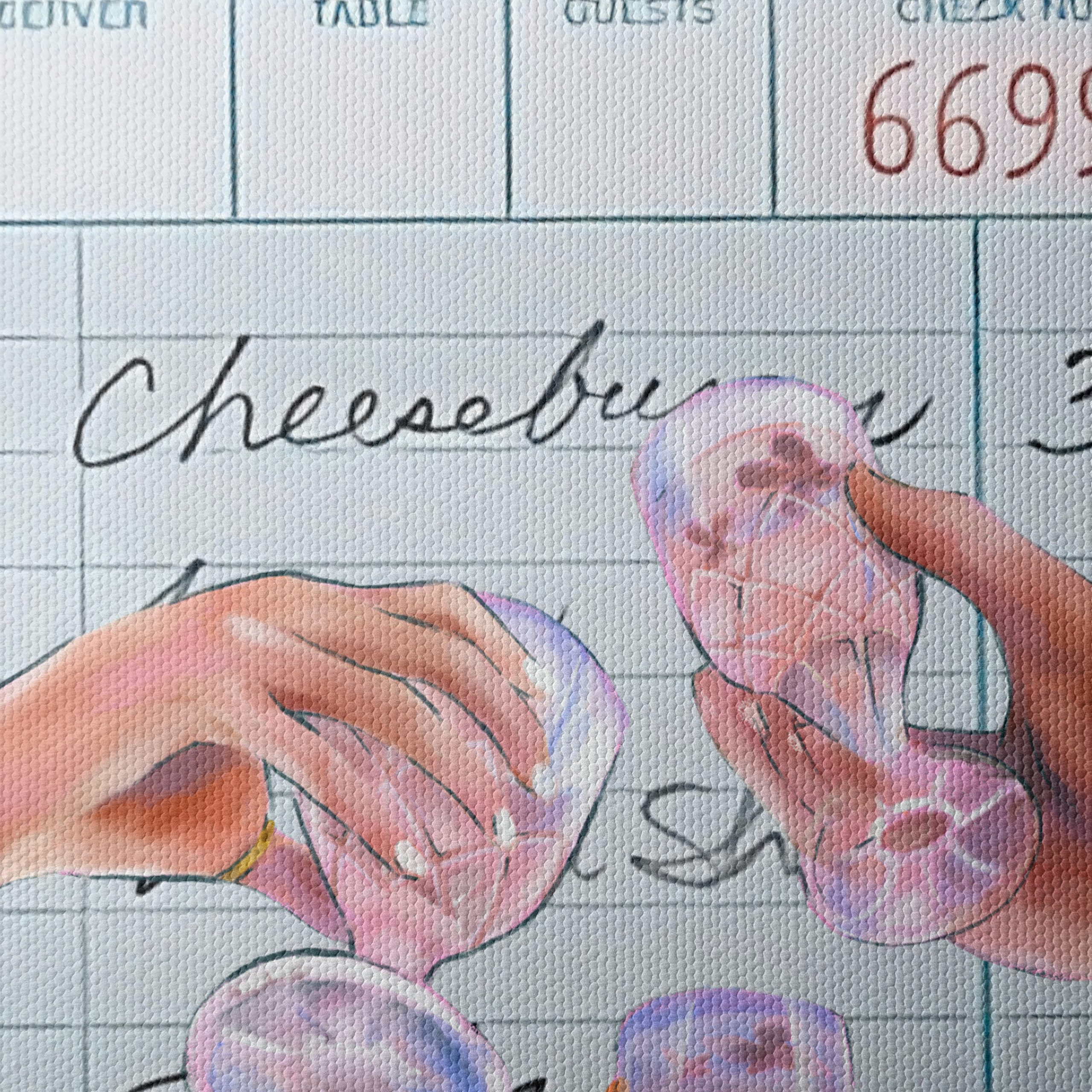 Celebratory Toast over a Restaurant Guest Check - Image 4
