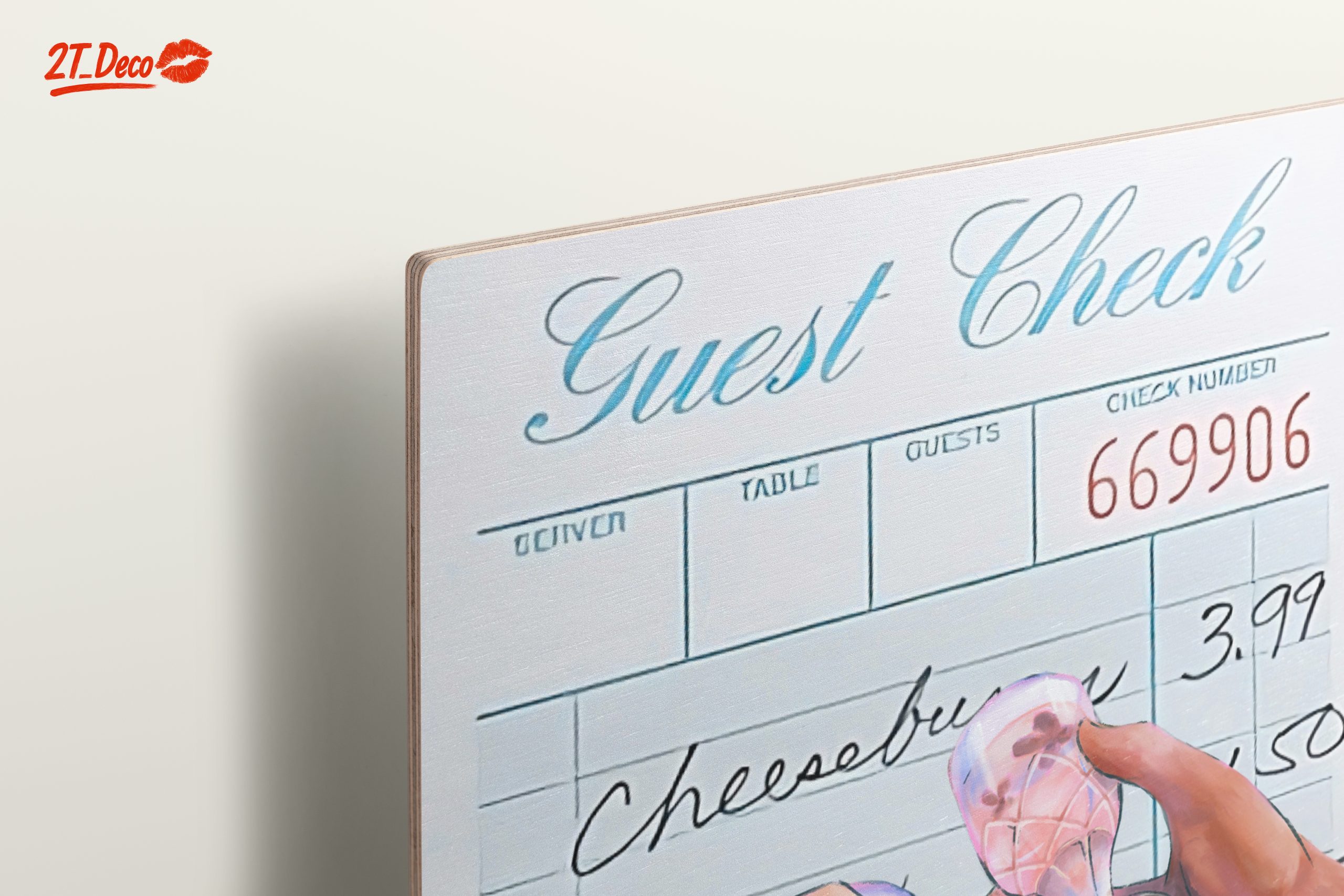 Celebratory Toast over a Restaurant Guest Check - Image 15