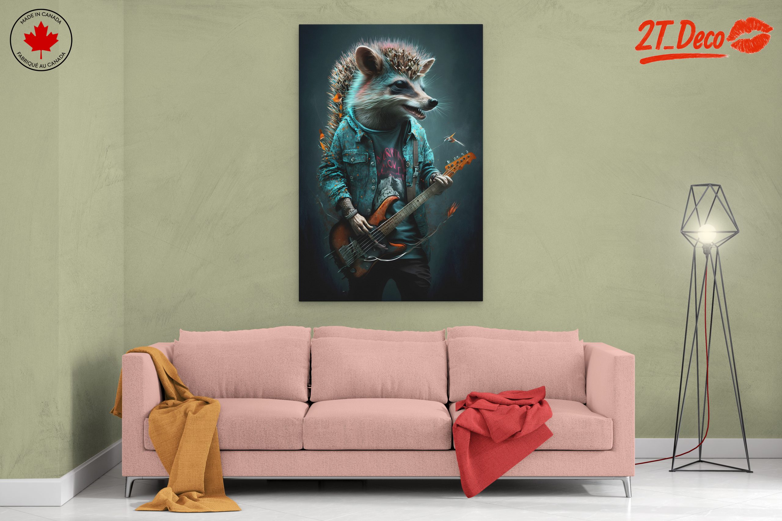 Whimsical Hedgehog Playing Bass Guitar - Image 2