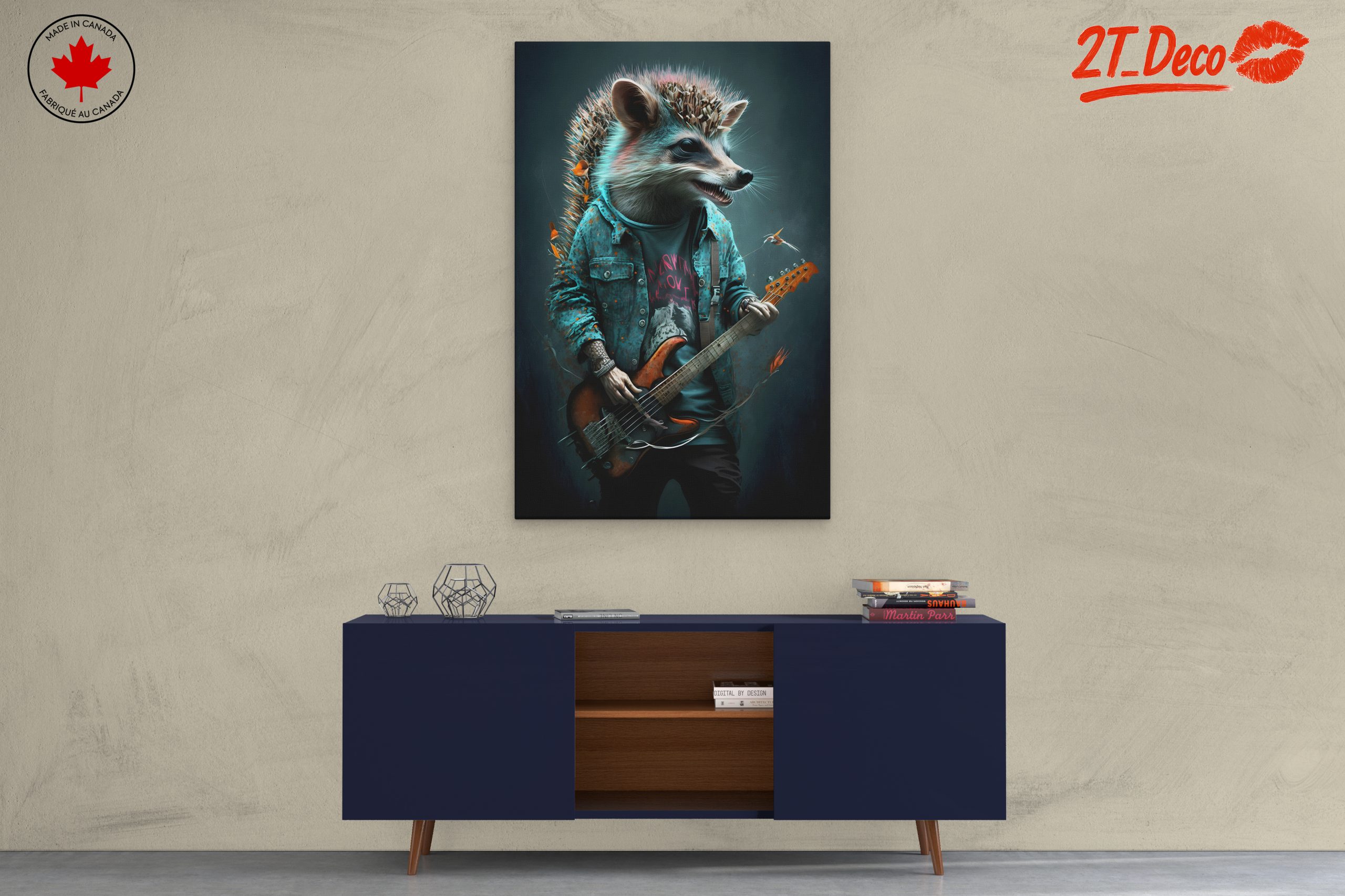Whimsical Hedgehog Playing Bass Guitar - Image 3