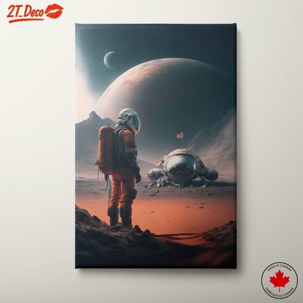 An Astronaut Exploring a Distant Planet