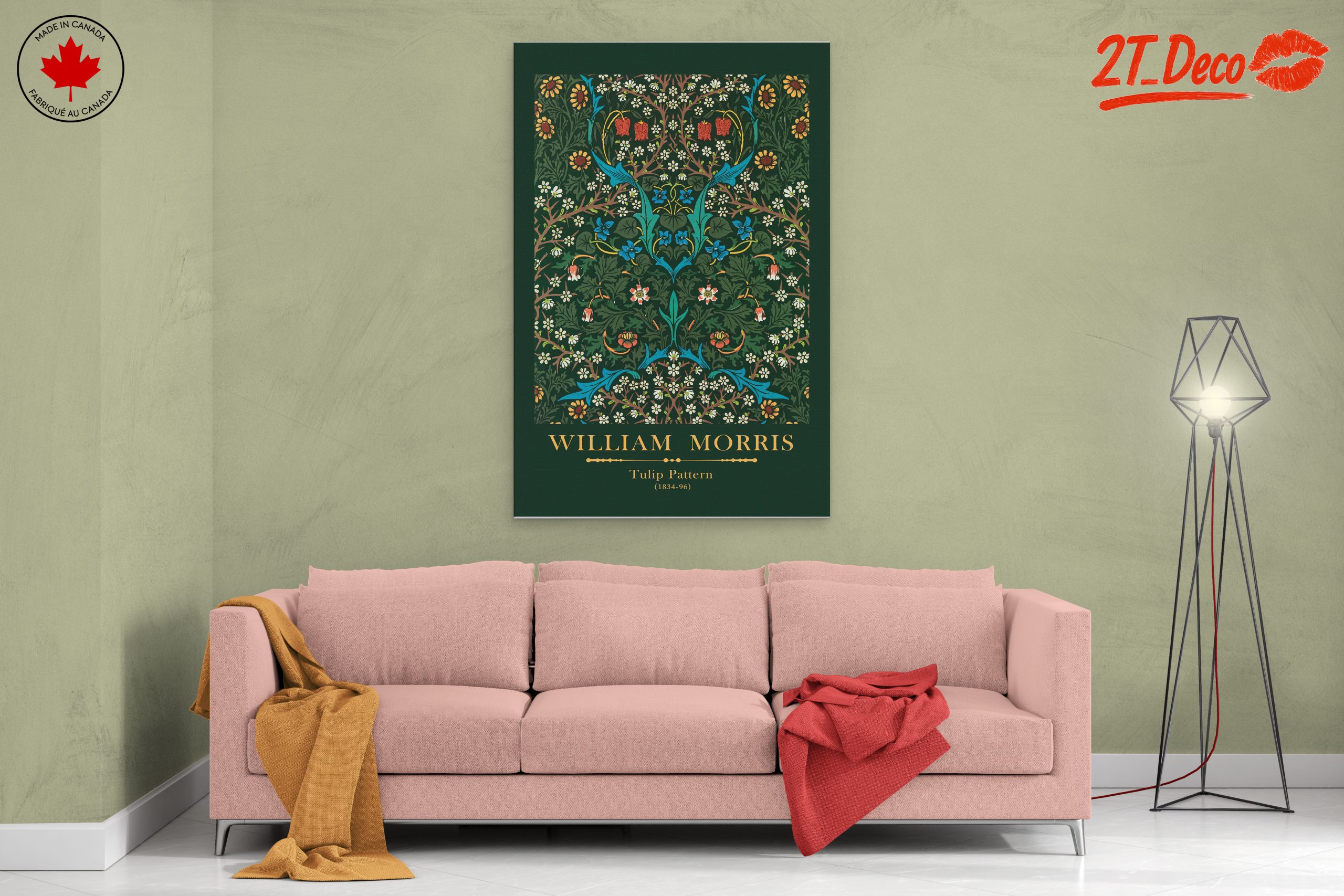William Morris Tulip Pattern Artwork - Image 2