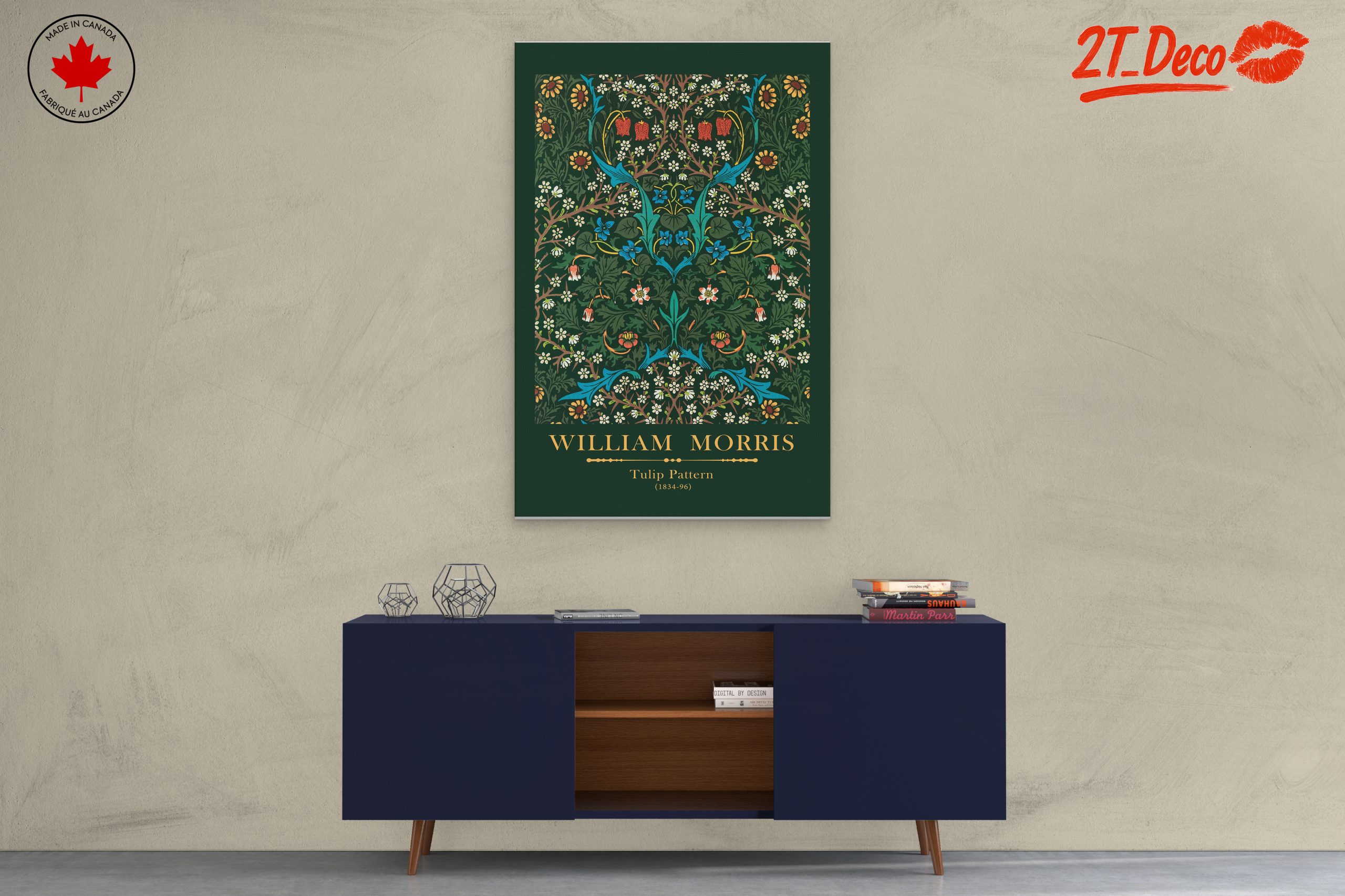 William Morris Tulip Pattern Artwork - Image 3