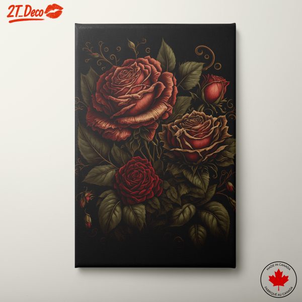 Elegant Rose Floral Artwork for Home Decoration