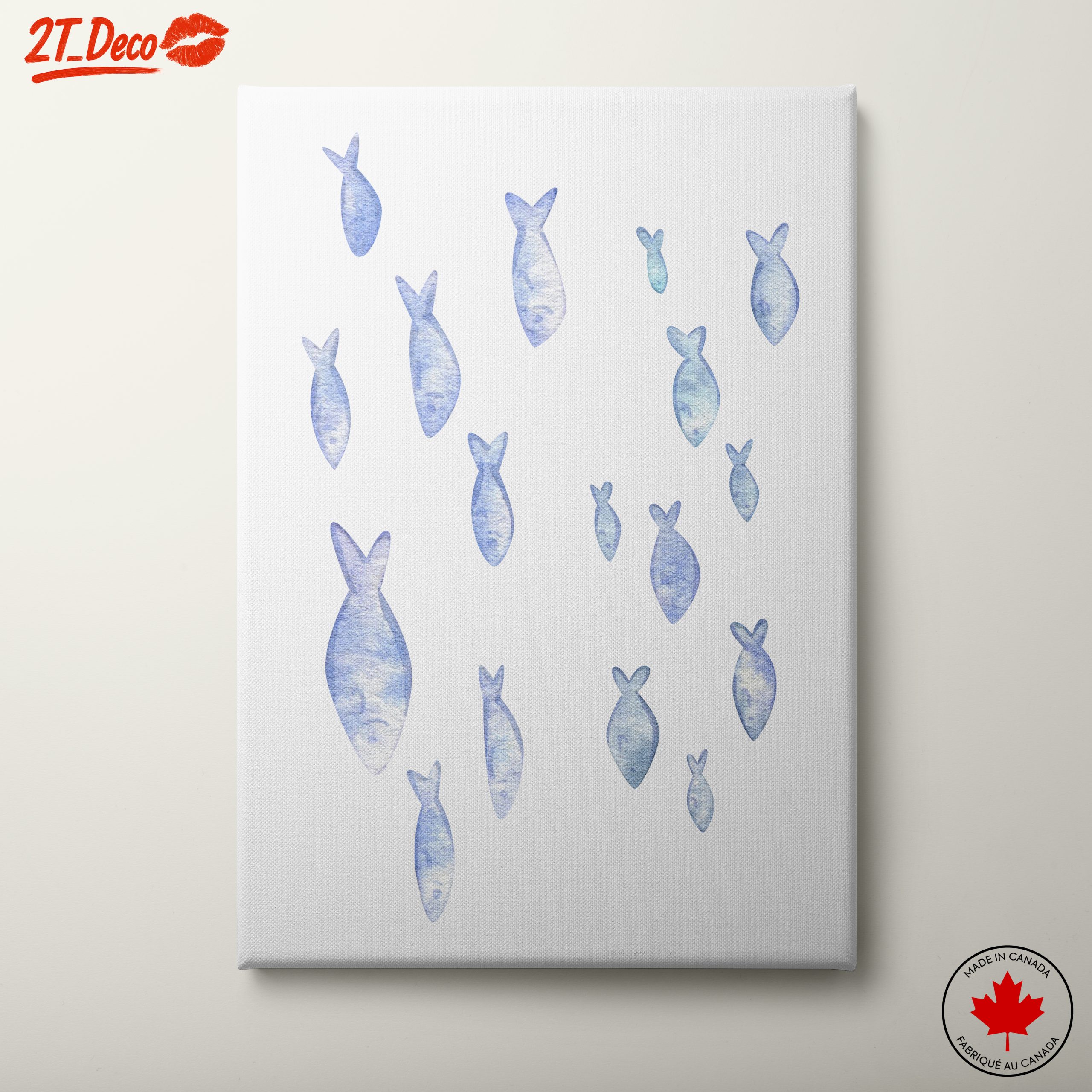 Serene Watercolor Fish Artwork