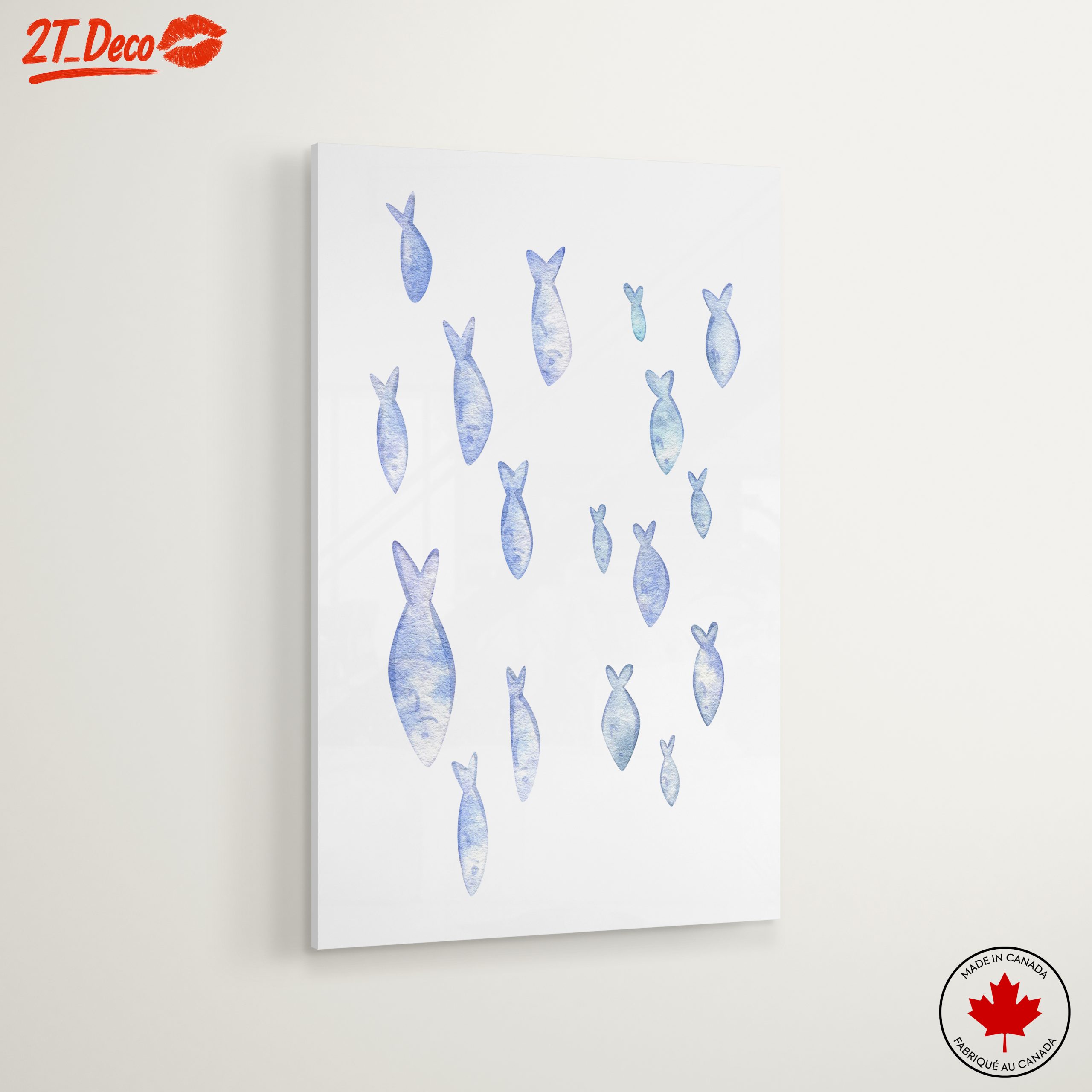 Serene Watercolor Fish Artwork - Image 6