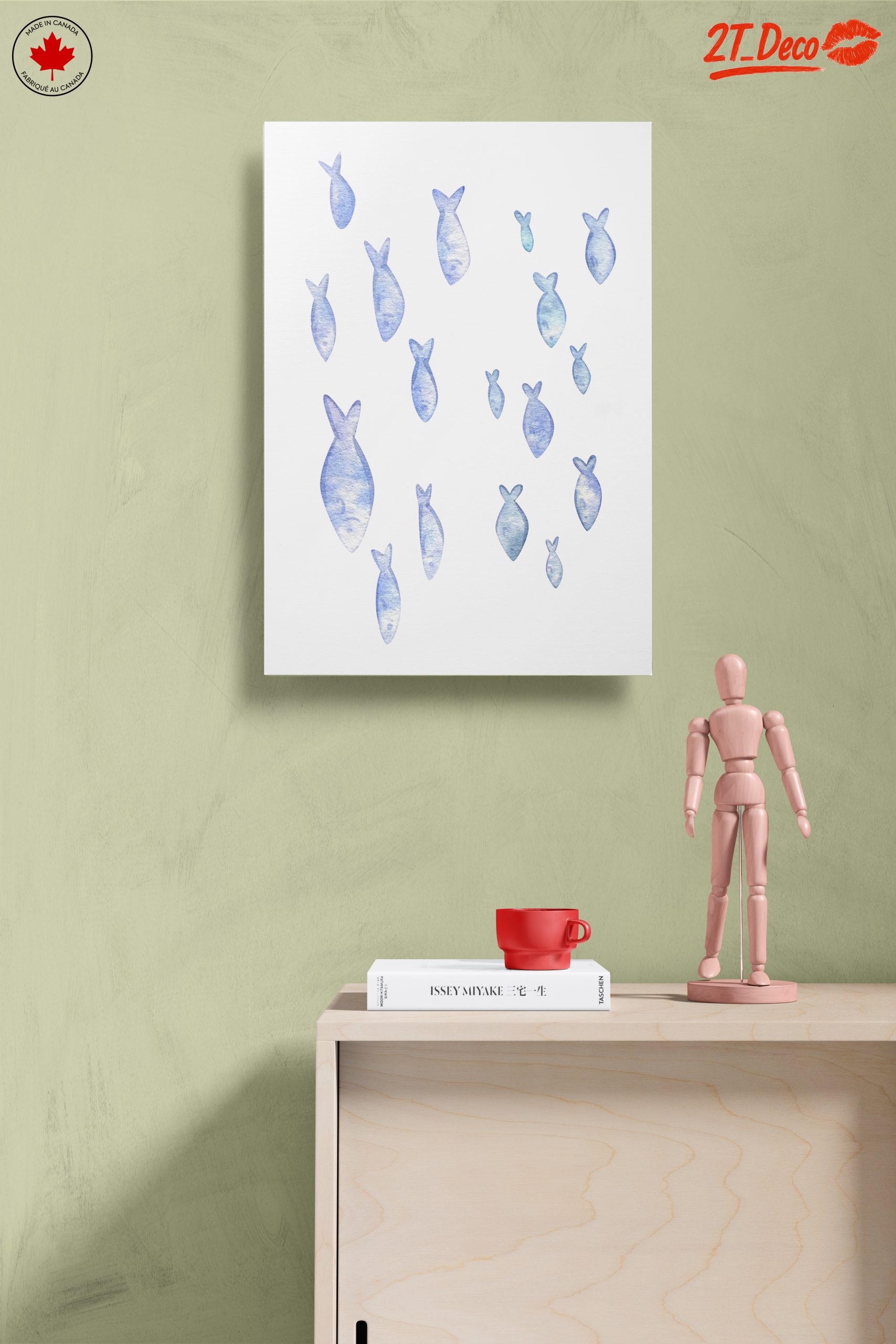 Serene Watercolor Fish Artwork - Image 14