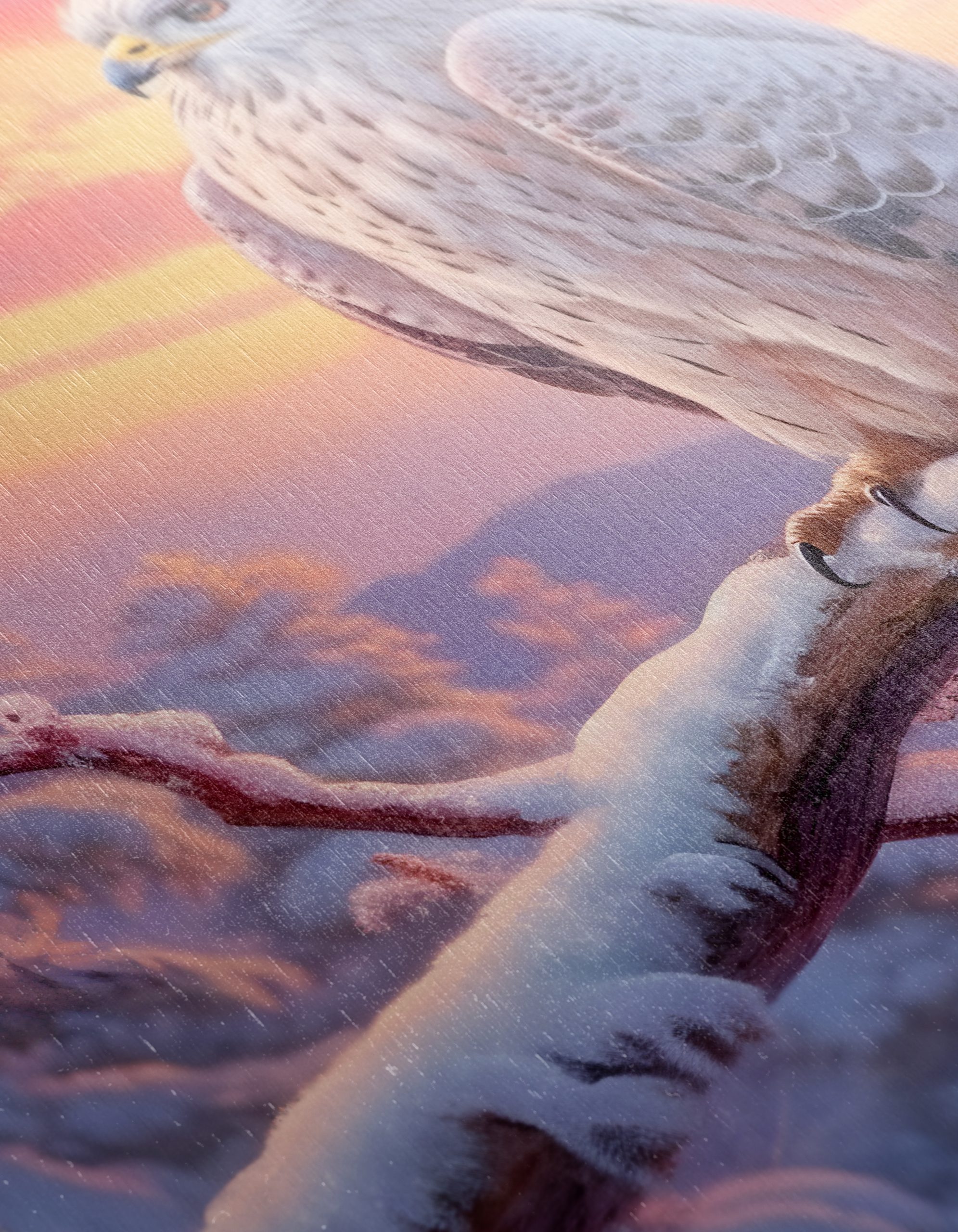 Majestic Hawk in Winter Landscape Art - Image 12