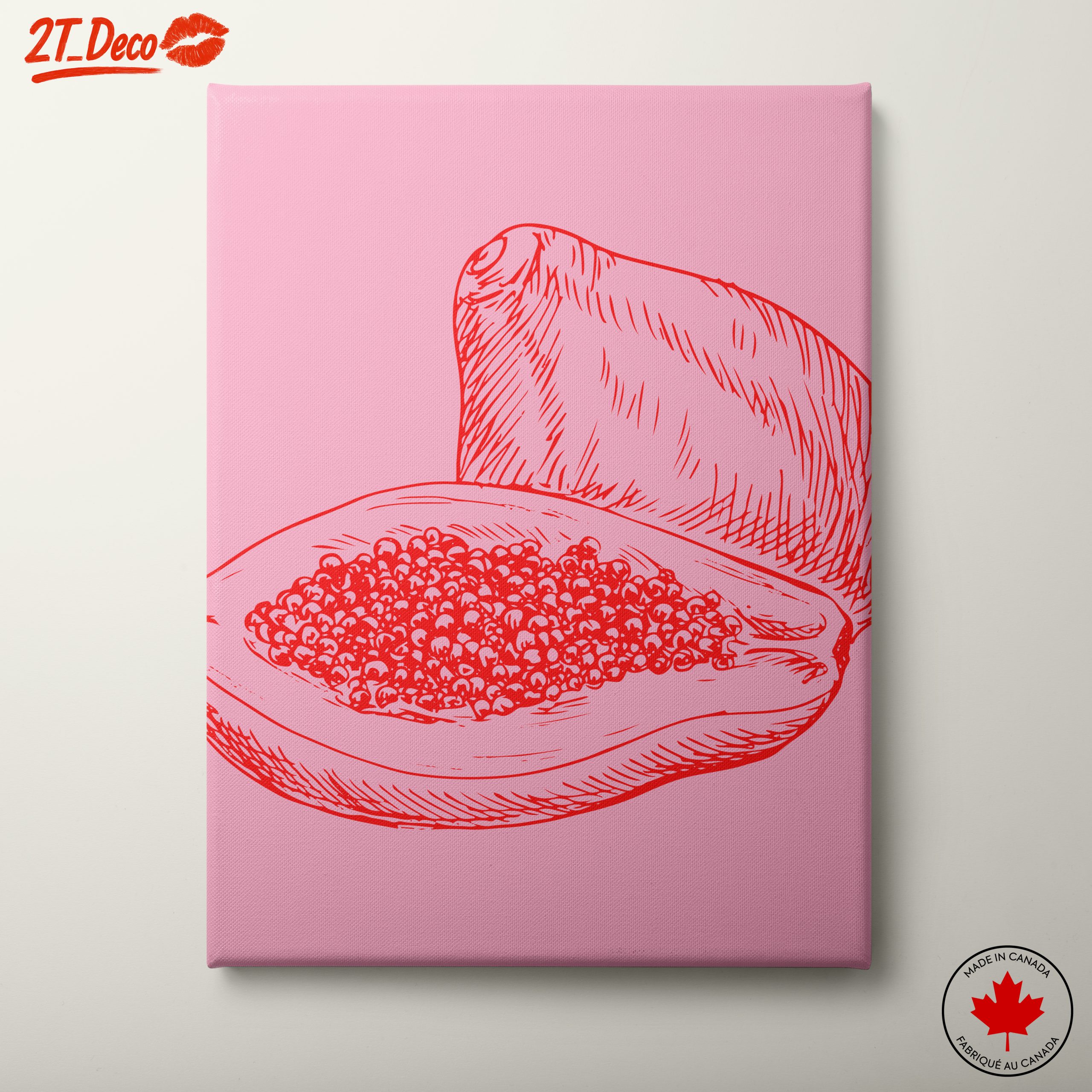 Abstract Papaya Artwork for Modern Spaces