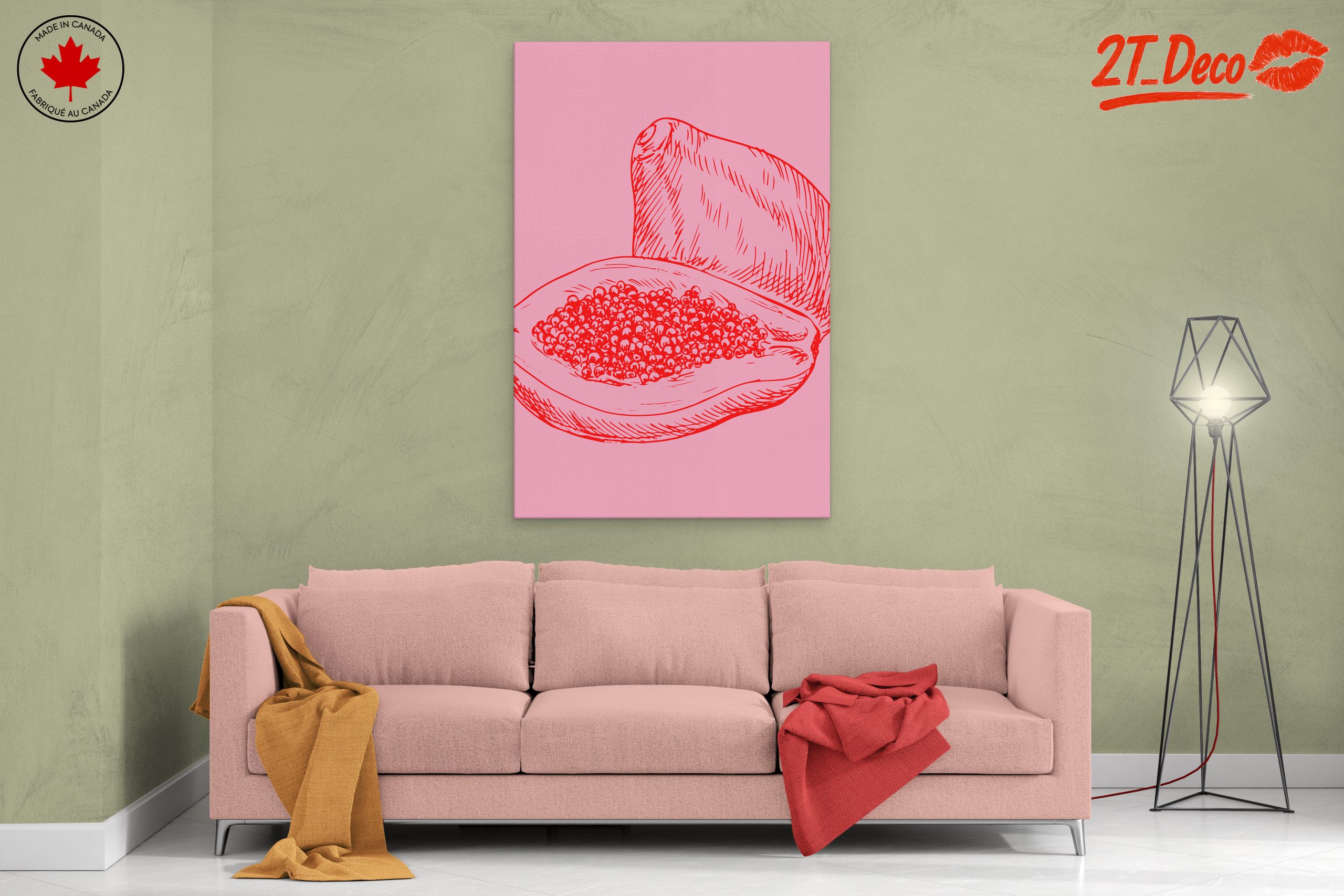 Abstract Papaya Artwork for Modern Spaces - Image 2