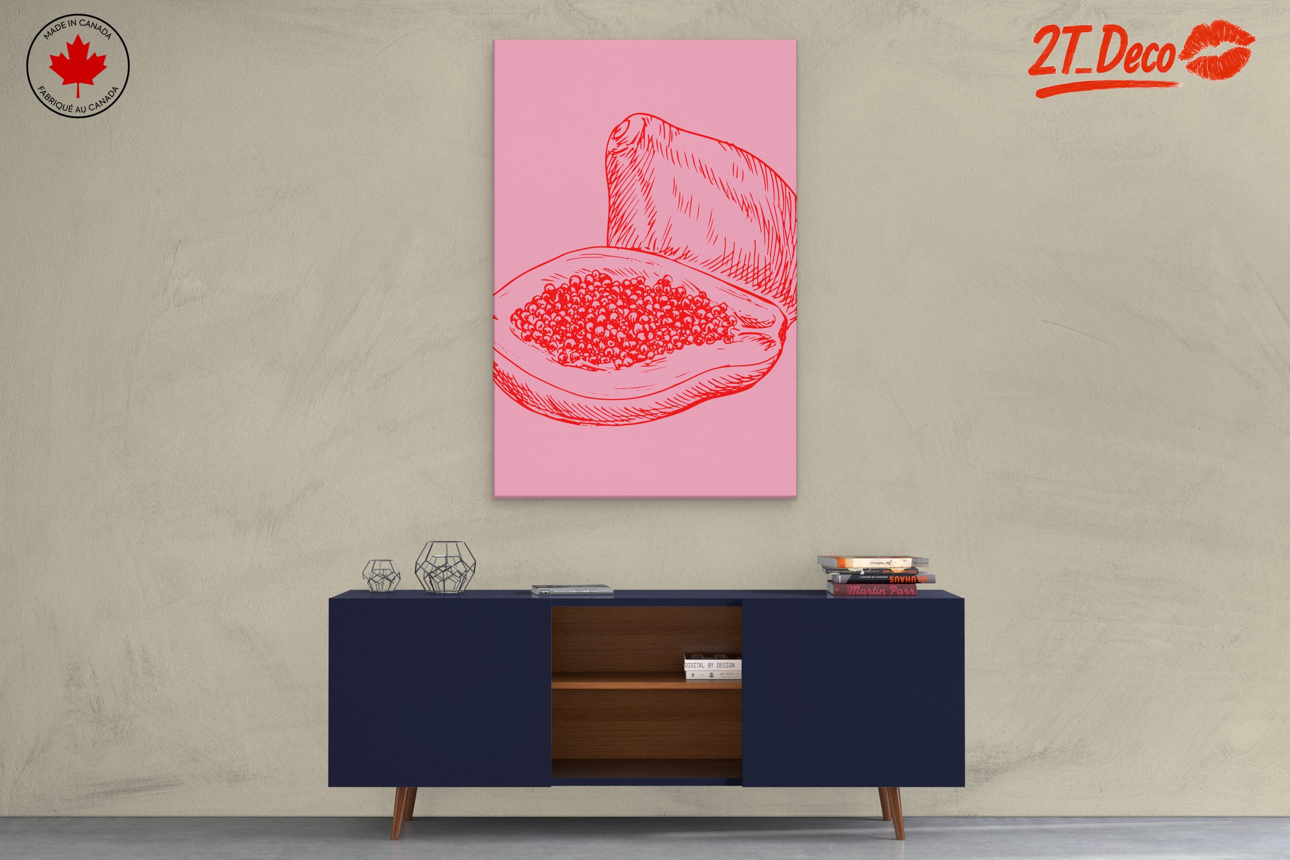 Abstract Papaya Artwork for Modern Spaces - Image 3