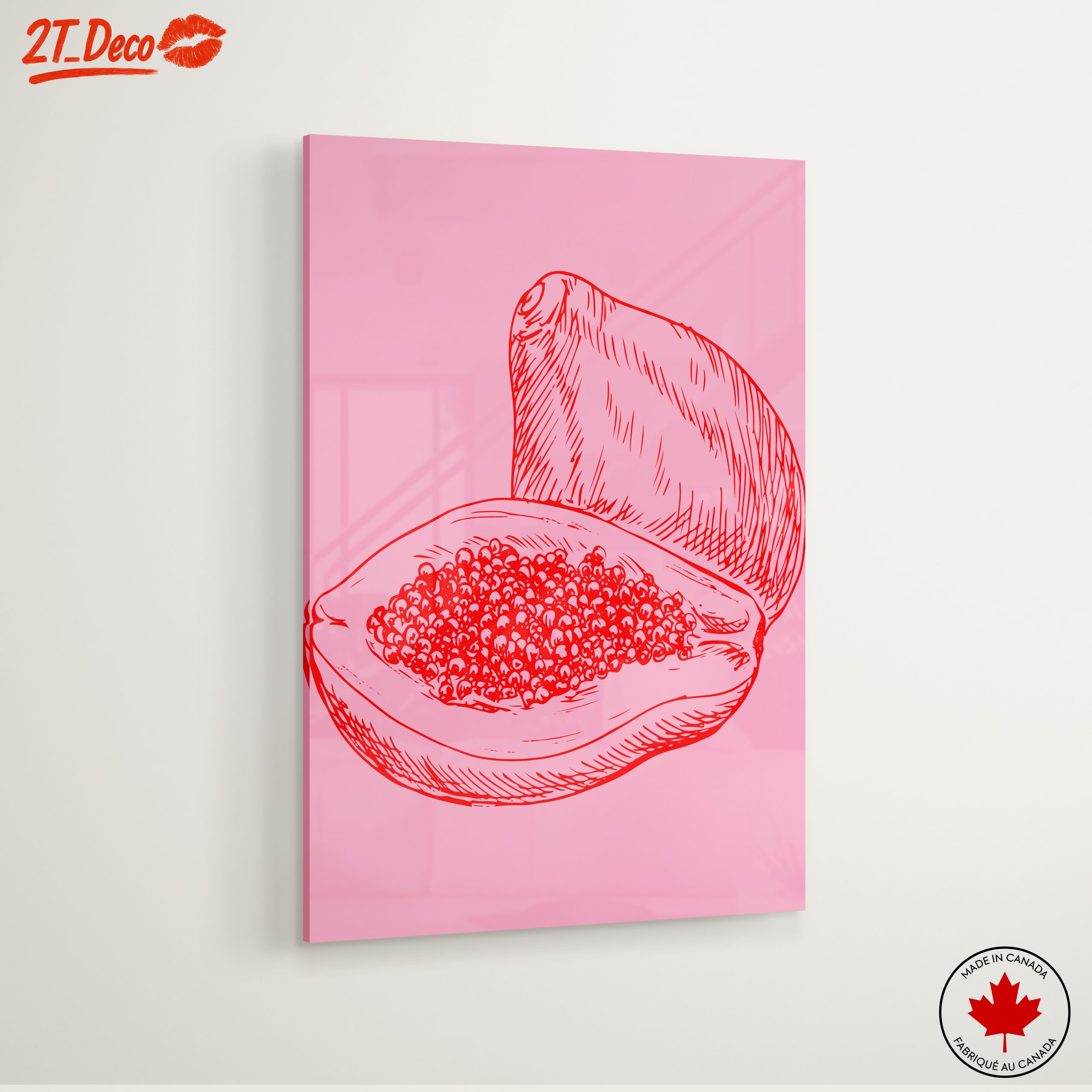 Abstract Papaya Artwork for Modern Spaces - Image 6