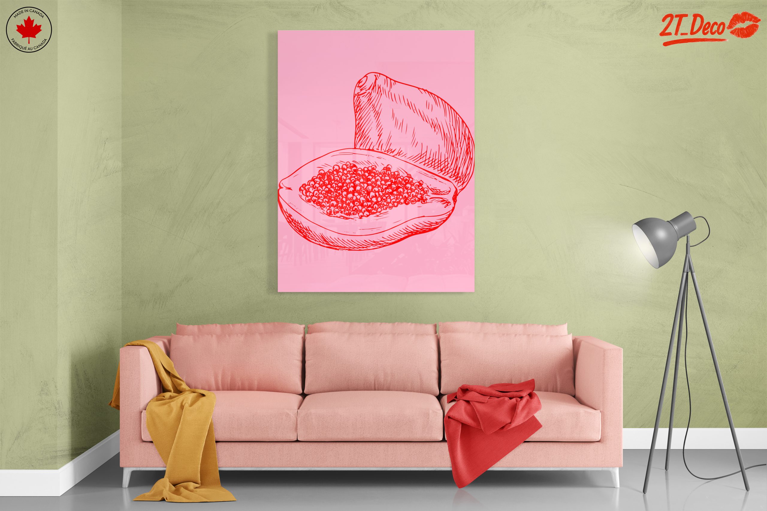 Abstract Papaya Artwork for Modern Spaces - Image 7