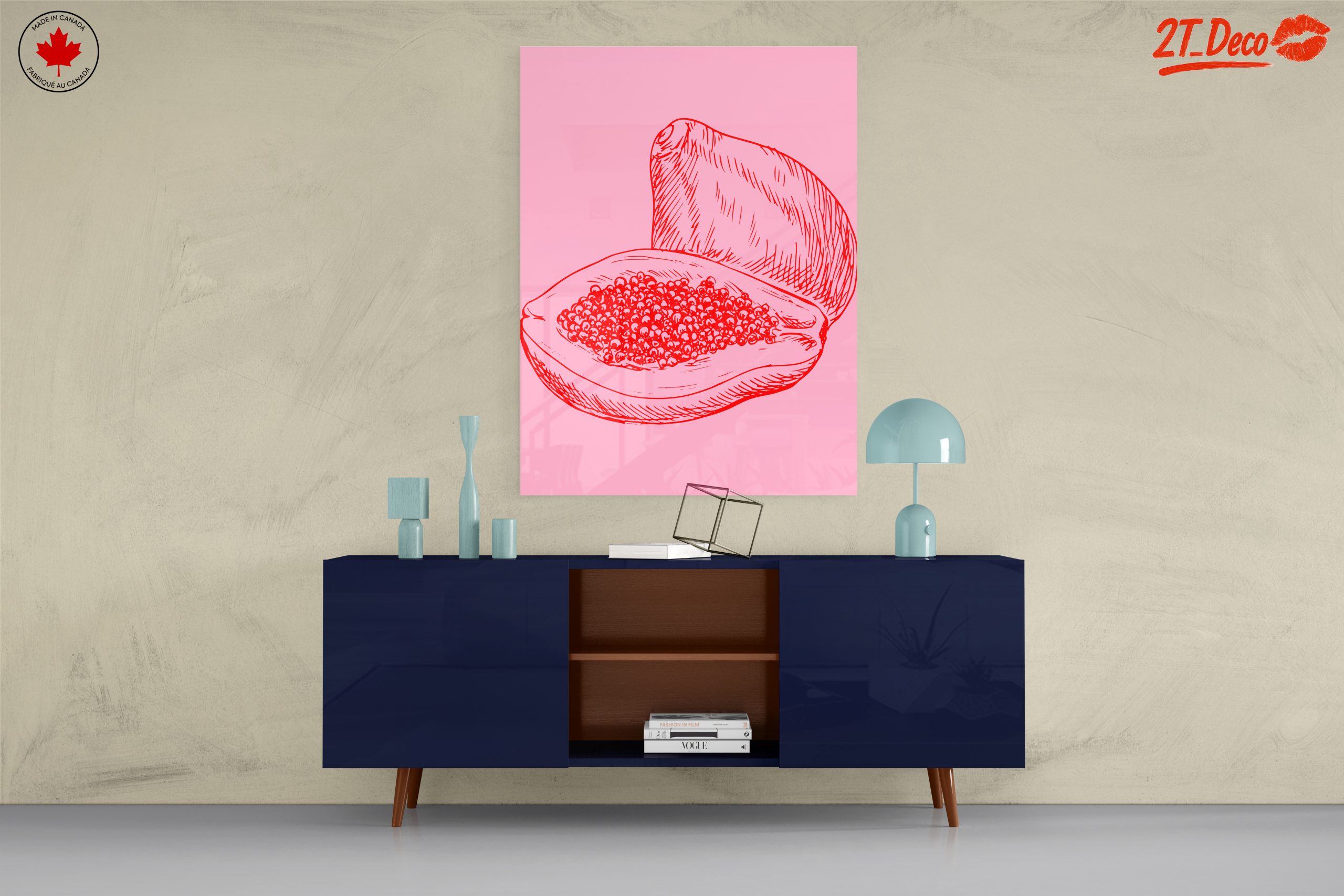 Abstract Papaya Artwork for Modern Spaces - Image 8