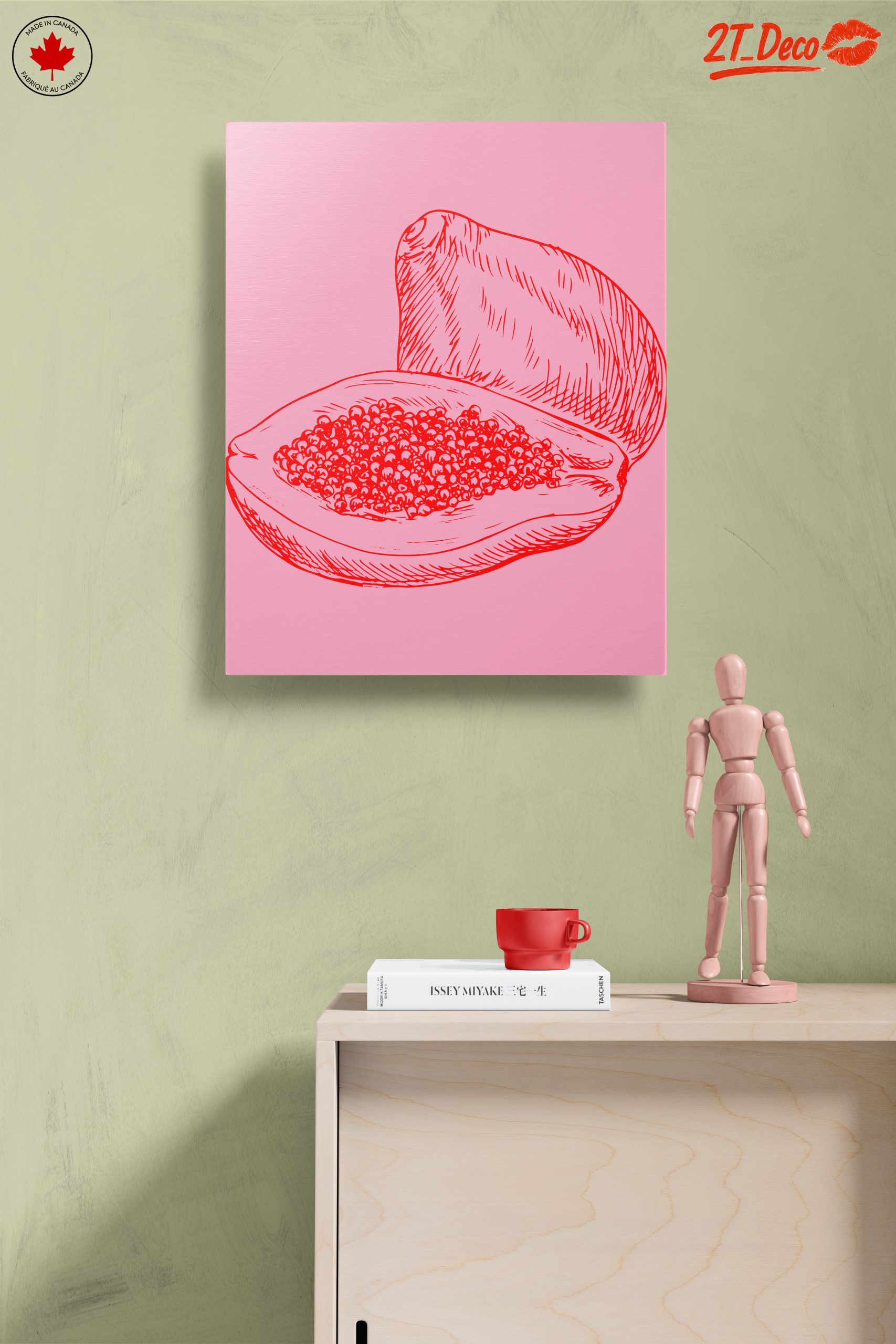Abstract Papaya Artwork for Modern Spaces - Image 14