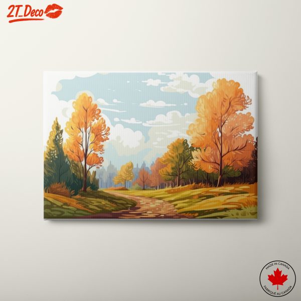Autumn Nature Landscape with Vibrant Foliage