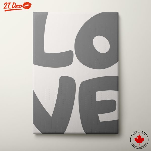 Stylized Love Quote Art for Modern Spaces