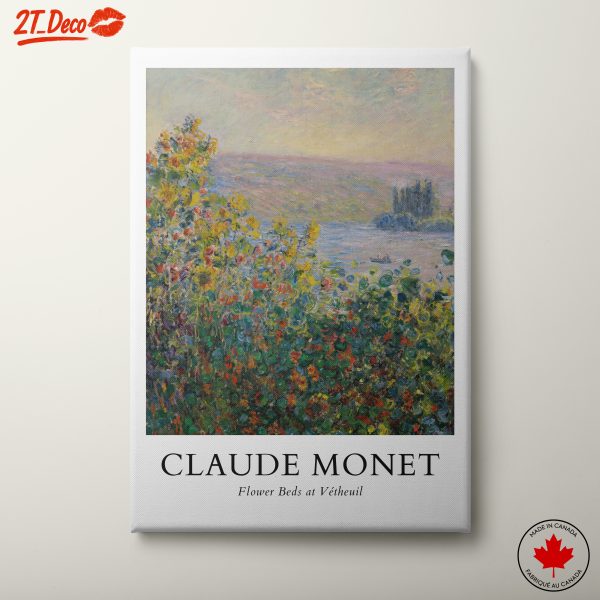 Claude Monet Flower Beds at Vetheuil Art