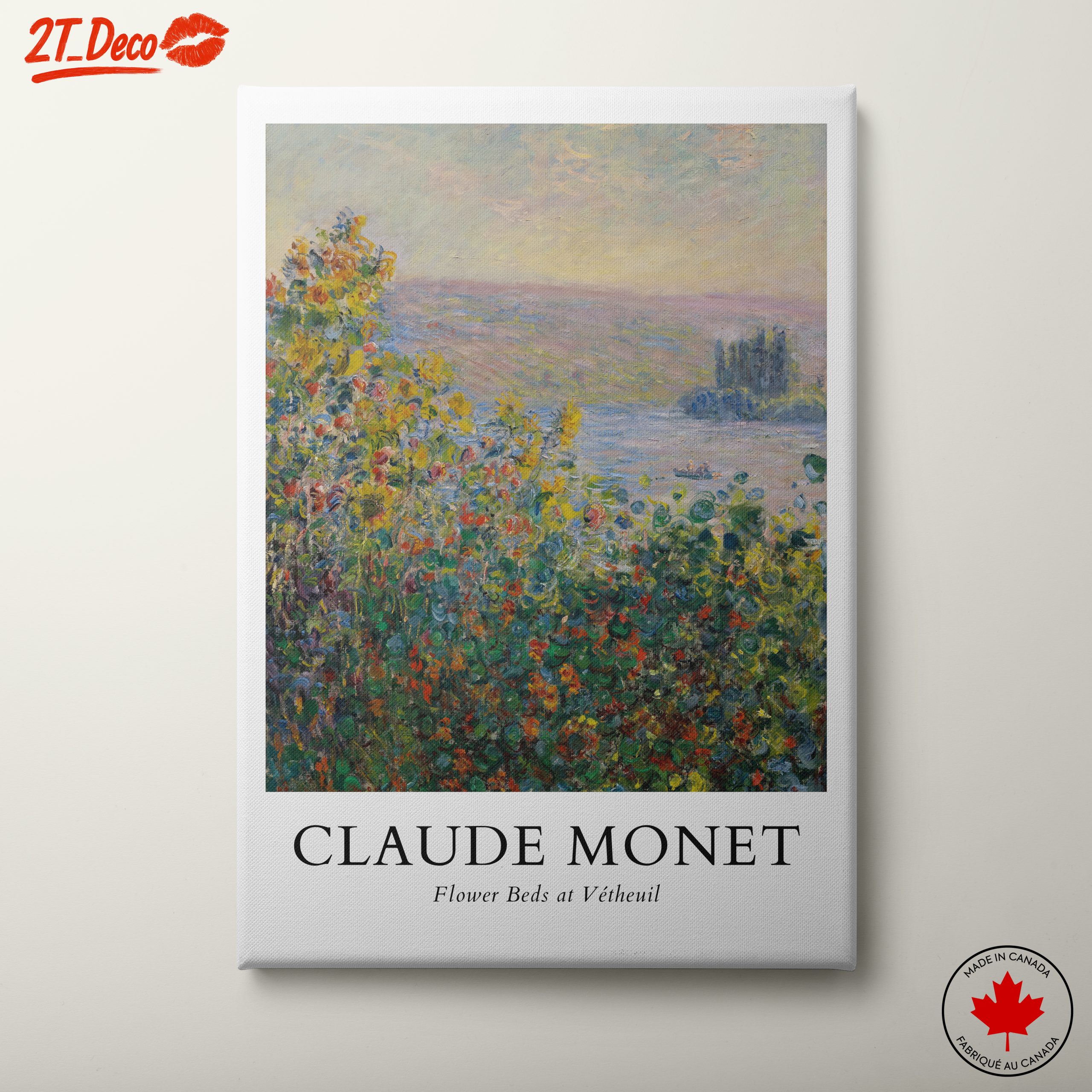 Claude Monet Flower Beds at Vetheuil Art