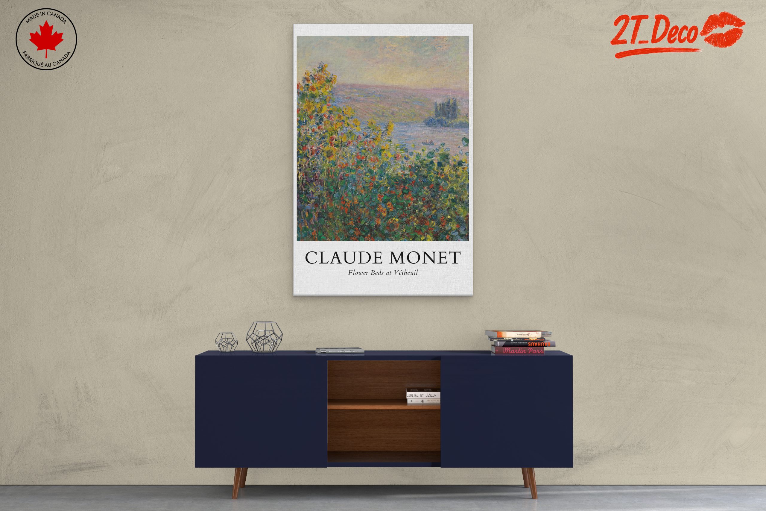 Claude Monet Flower Beds at Vetheuil Art - Image 3