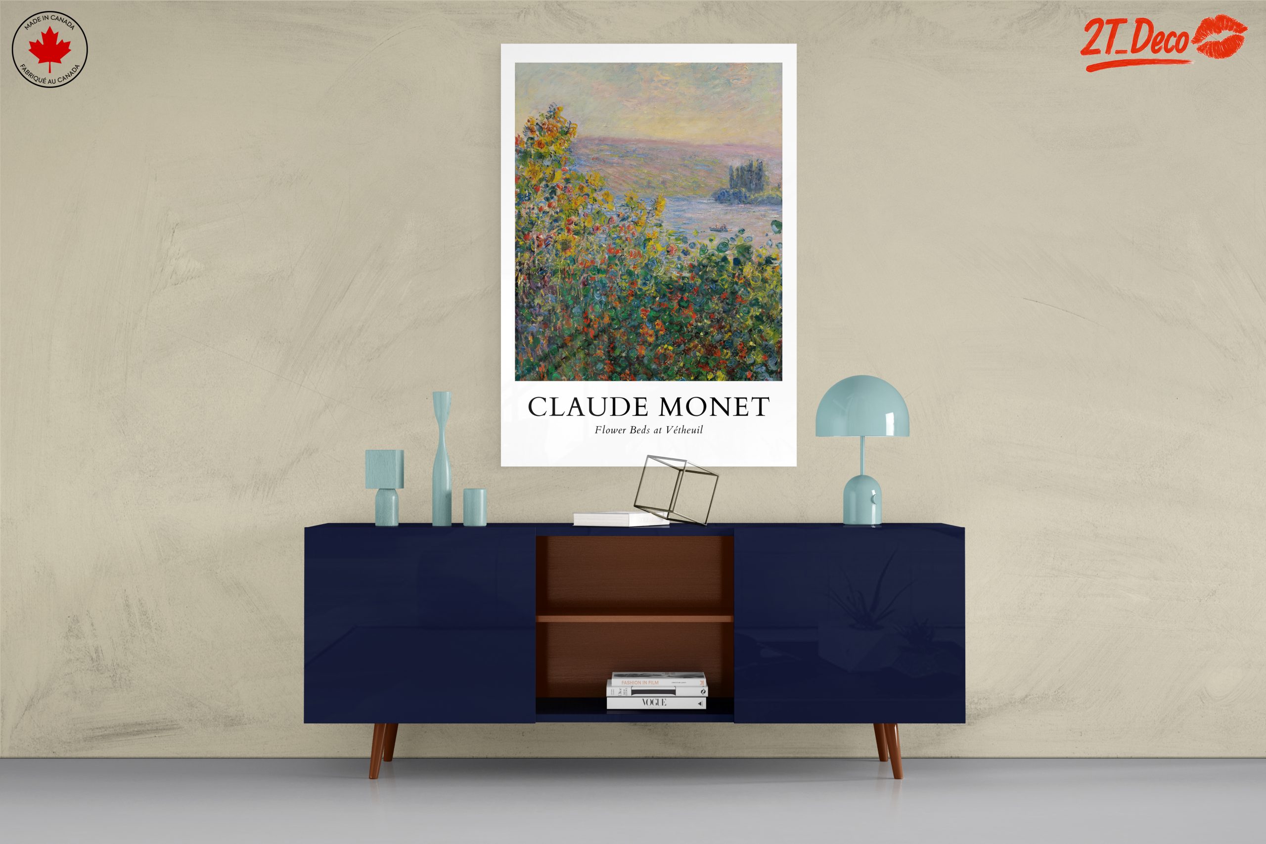 Claude Monet Flower Beds at Vetheuil Art - Image 8