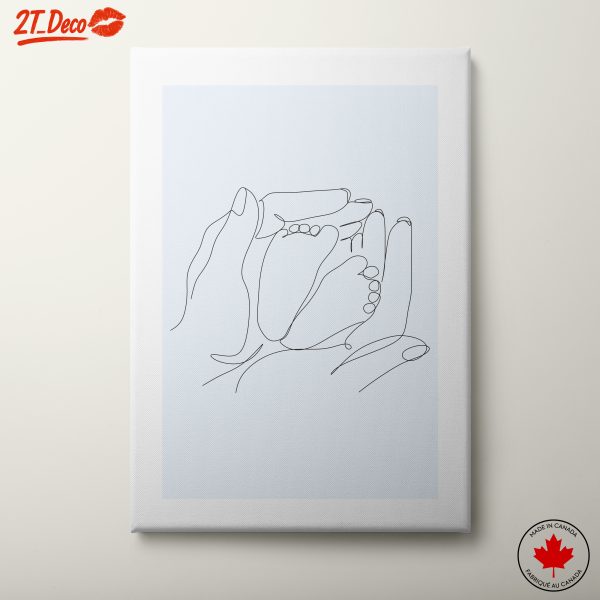 Minimalist Line Art Hands and Feet