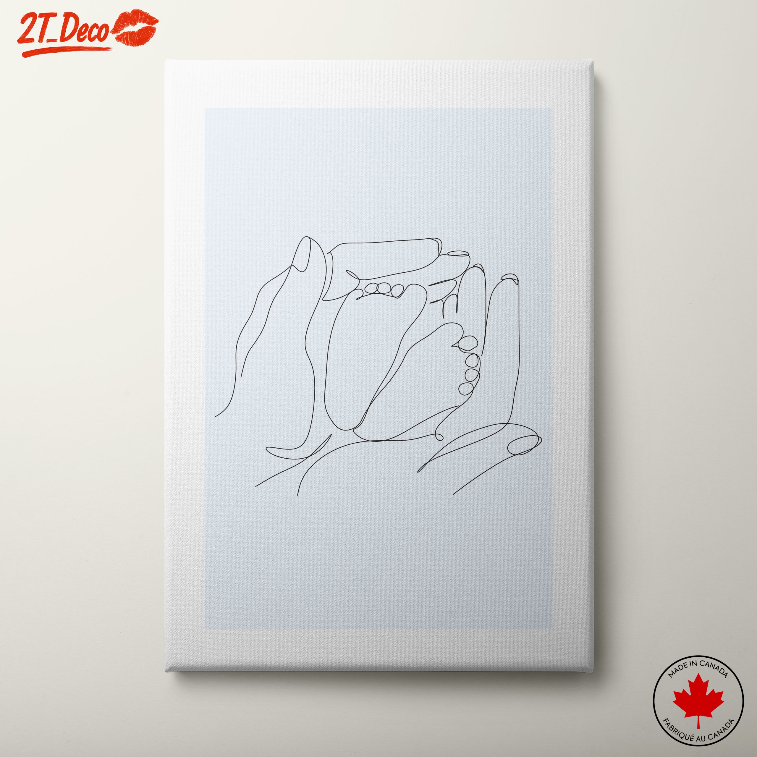 Minimalist Line Art Hands and Feet