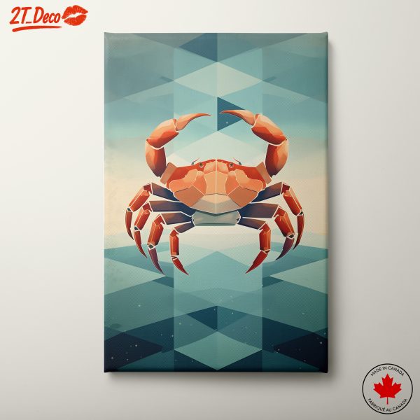 Stylized Crab Abstract Marine Art