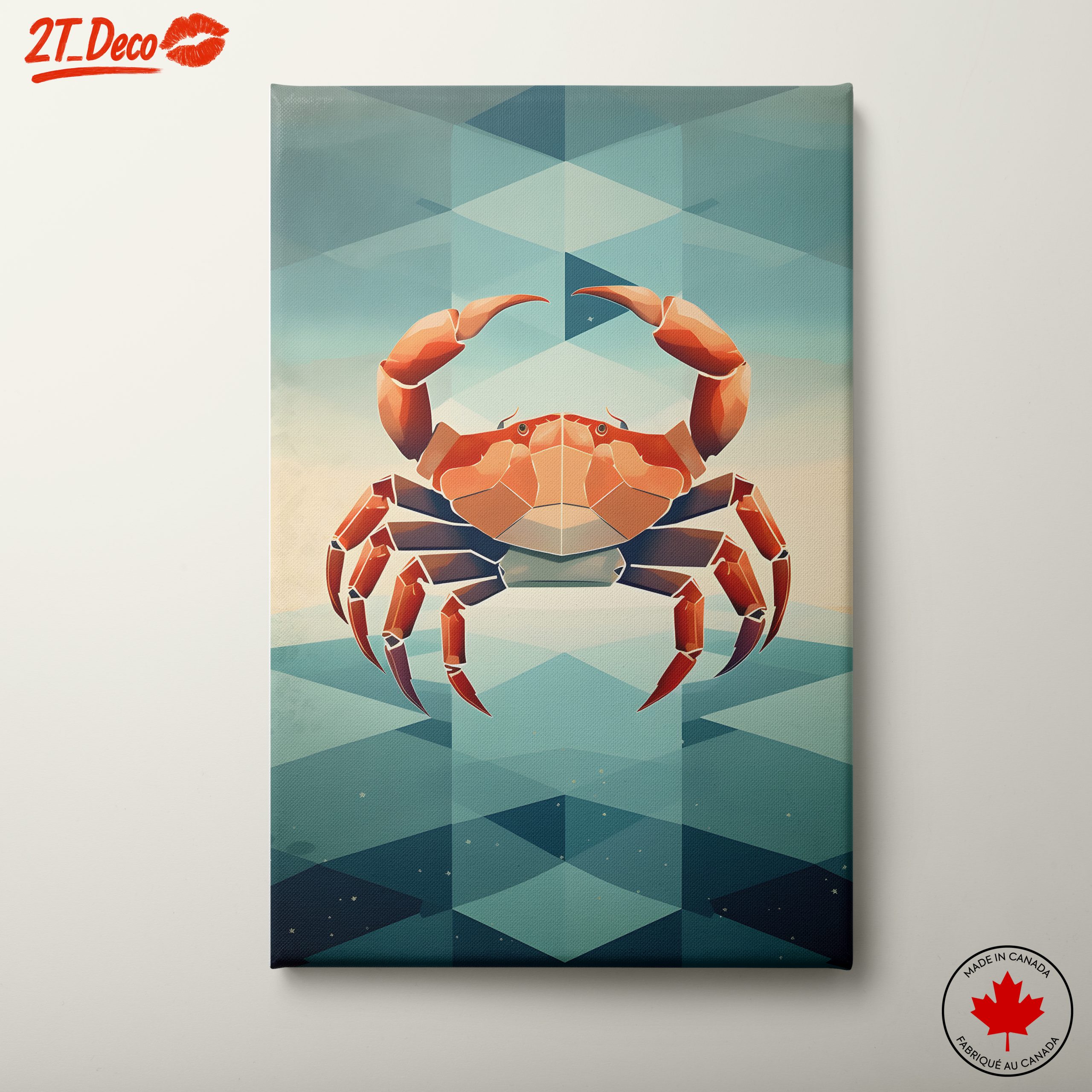 Stylized Crab Abstract Marine Art
