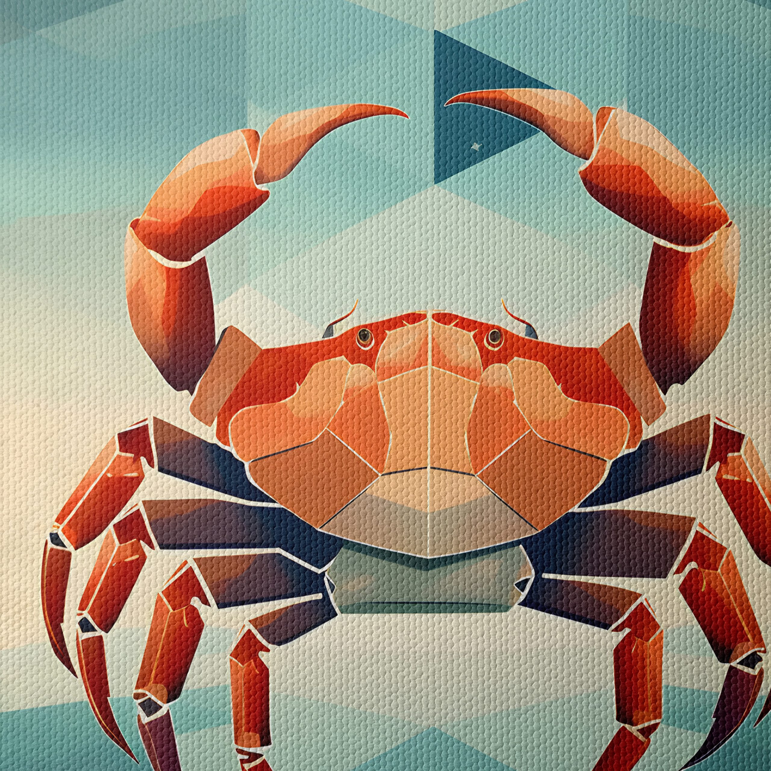 Stylized Crab Abstract Marine Art - Image 4