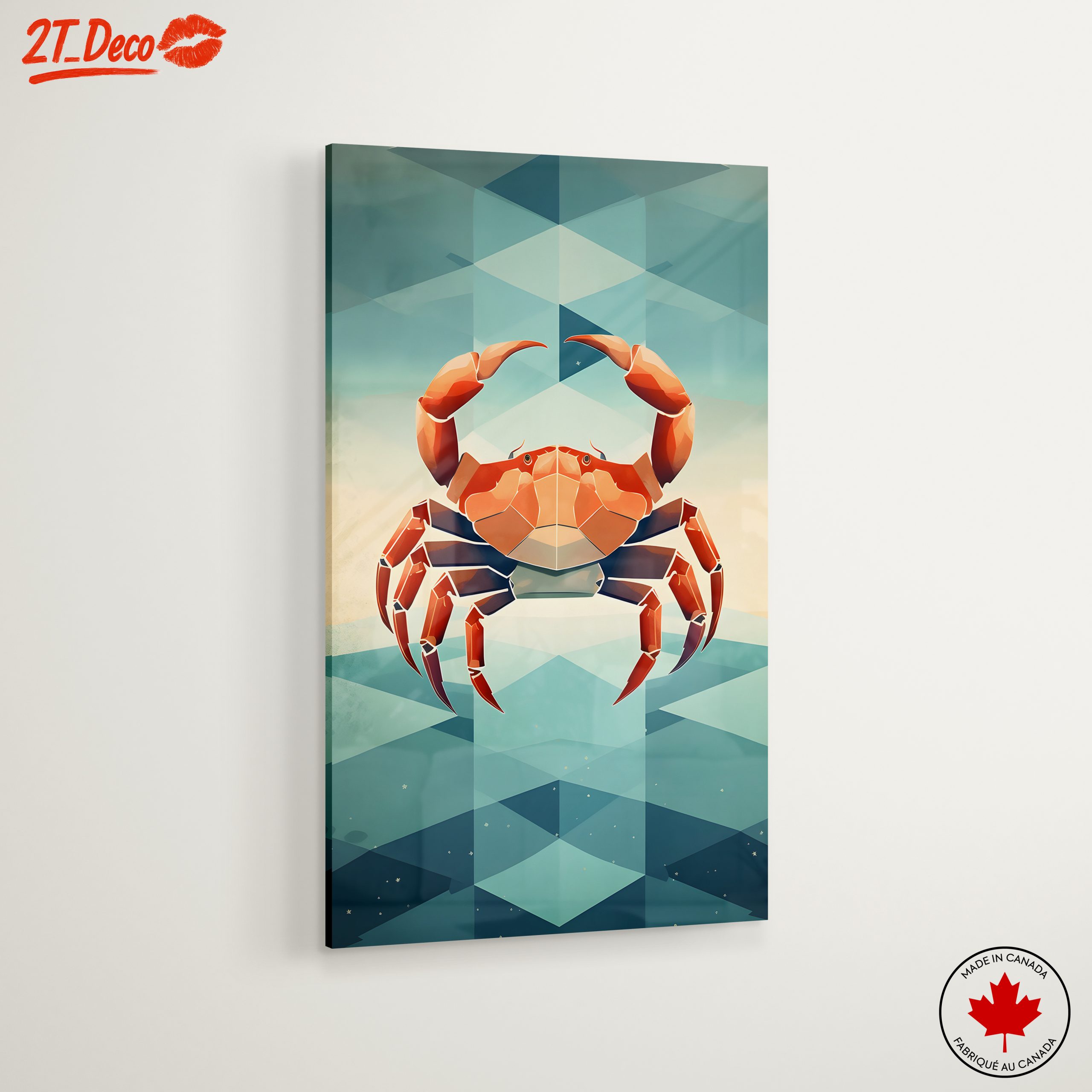 Stylized Crab Abstract Marine Art - Image 6
