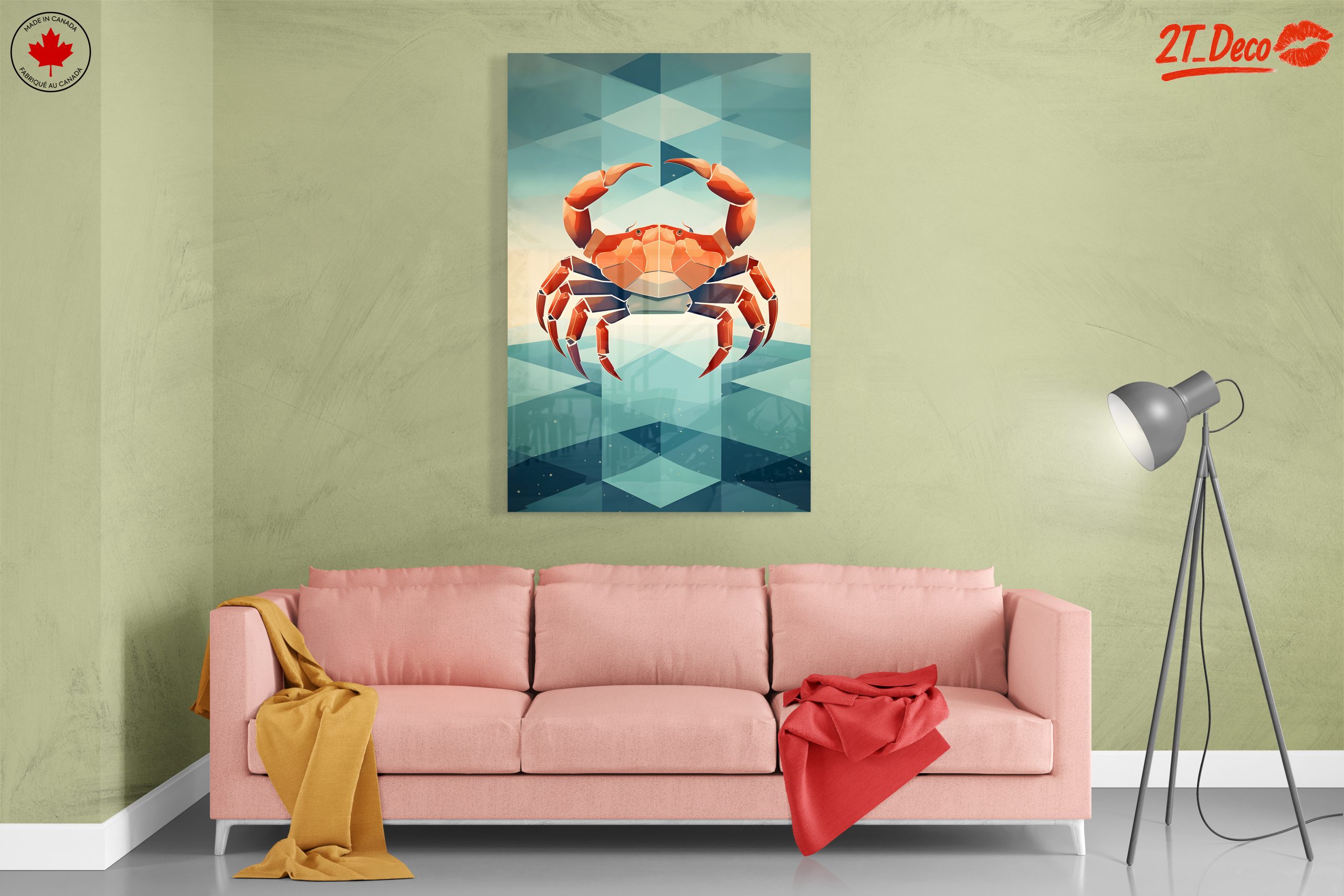 Stylized Crab Abstract Marine Art - Image 7