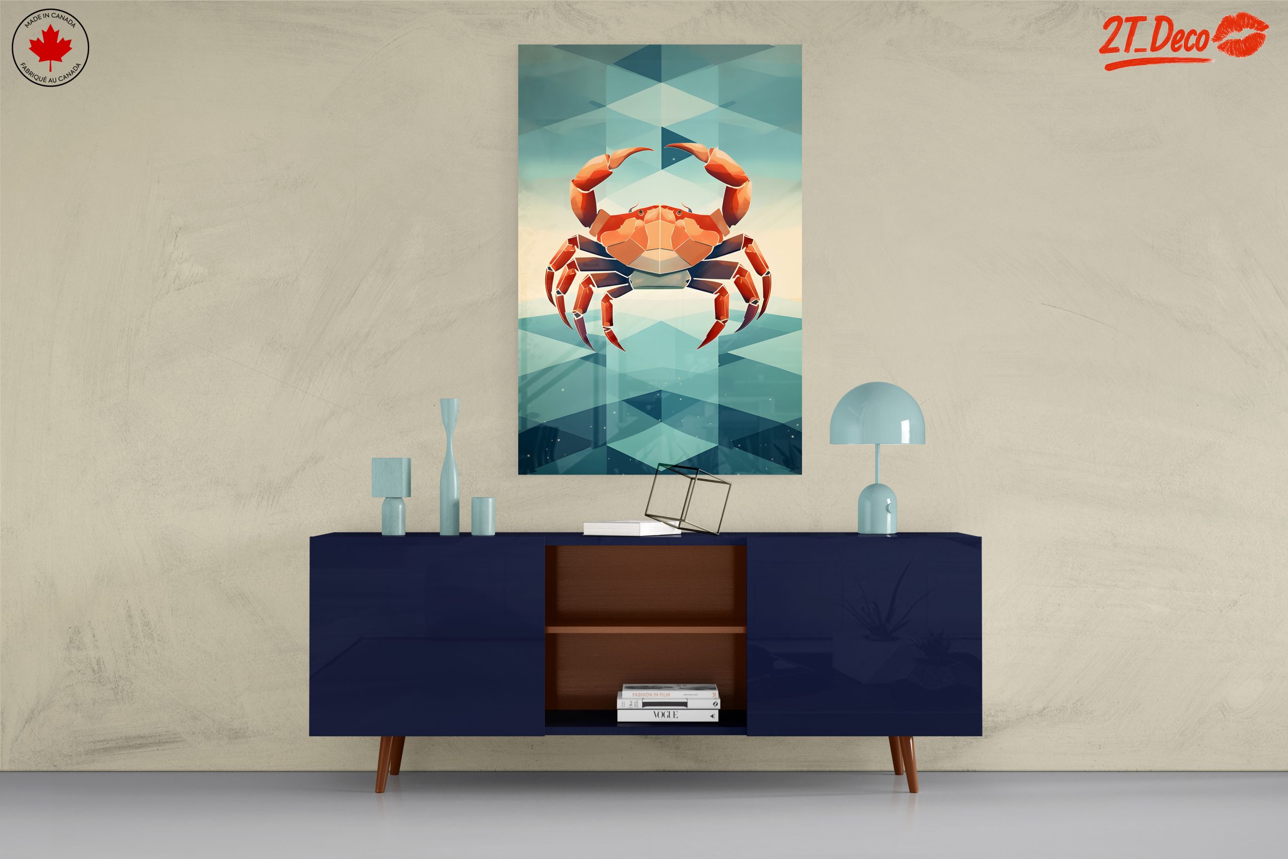 Stylized Crab Abstract Marine Art - Image 8