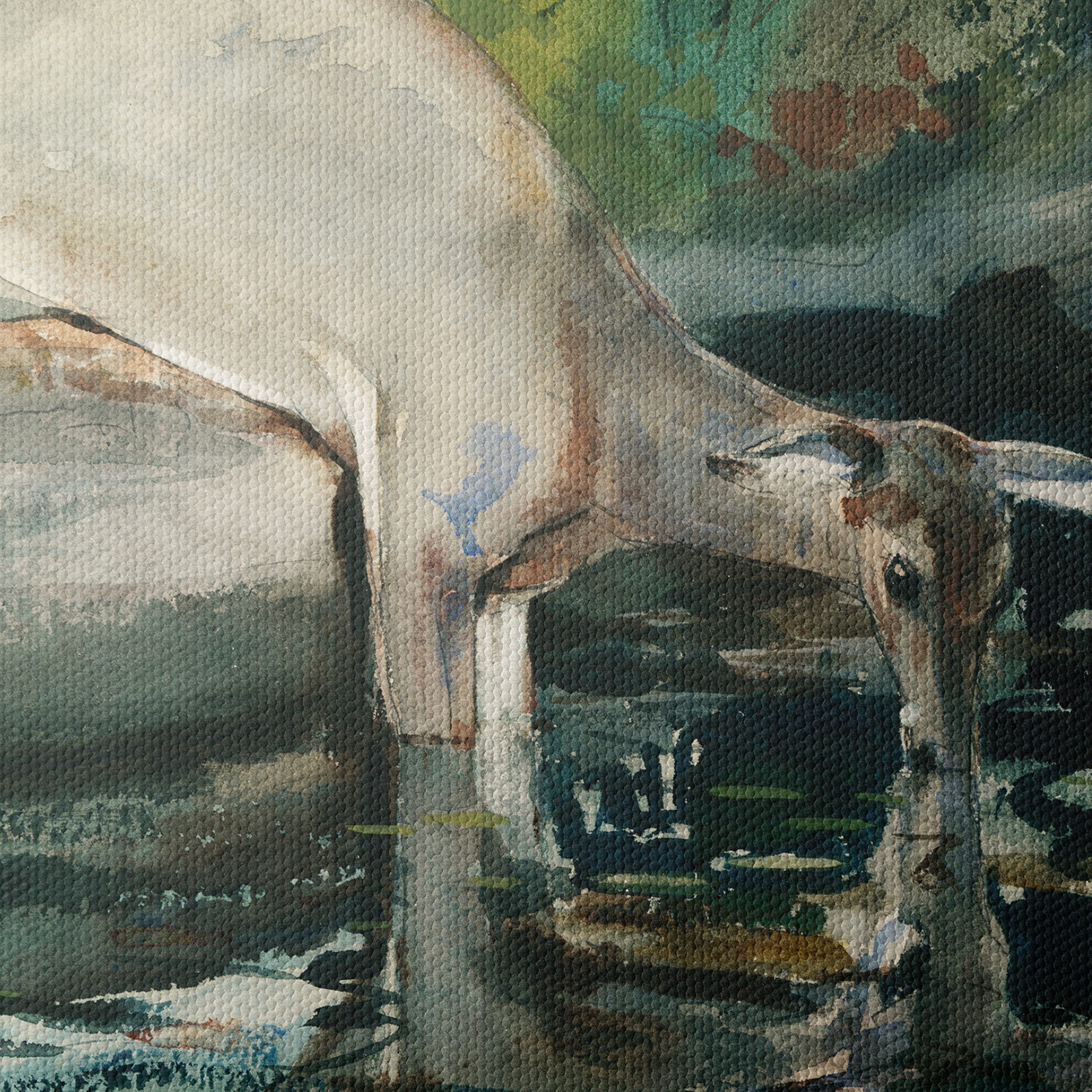Deer at Water in Natural Landscape - Image 4