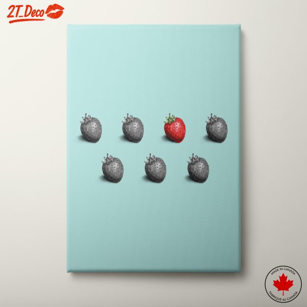 Vibrant Abstract Strawberry Art