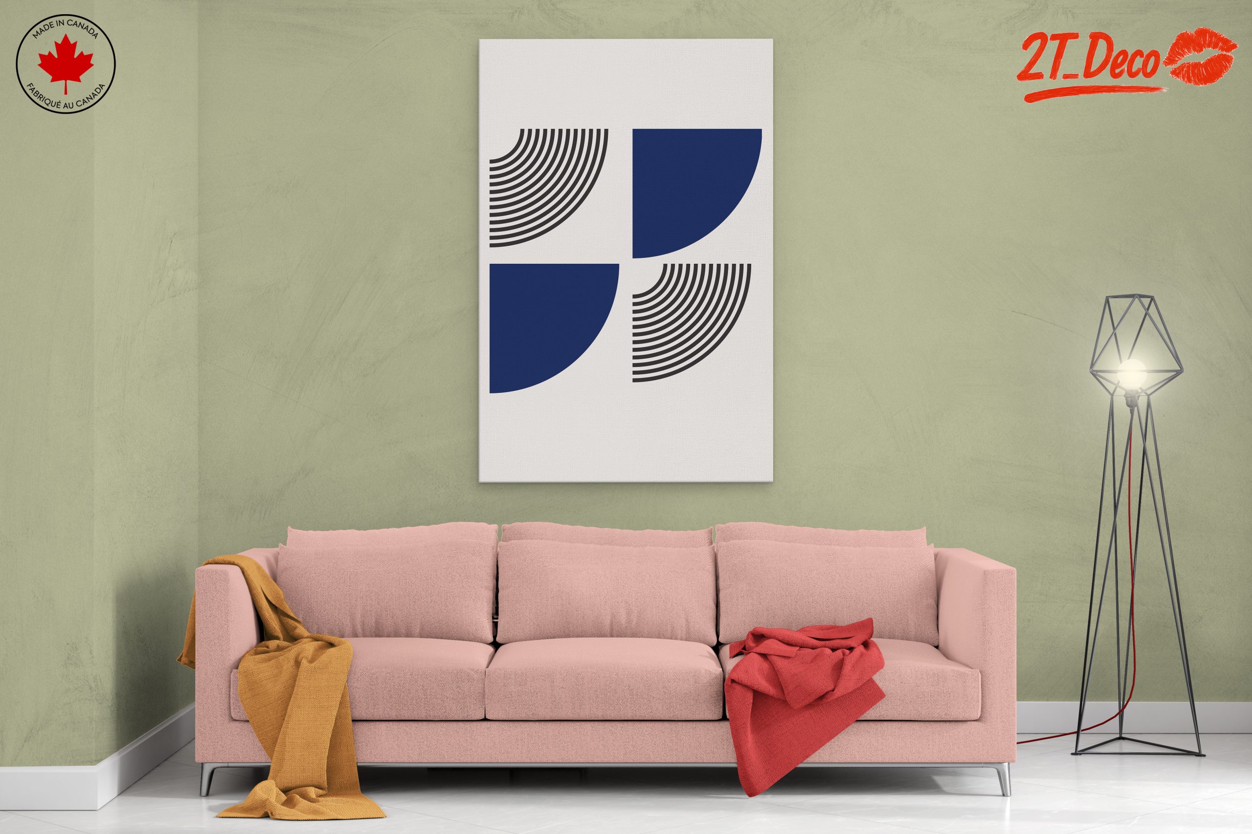 Geometric Abstract Art with Curved Lines 2 - Image 2