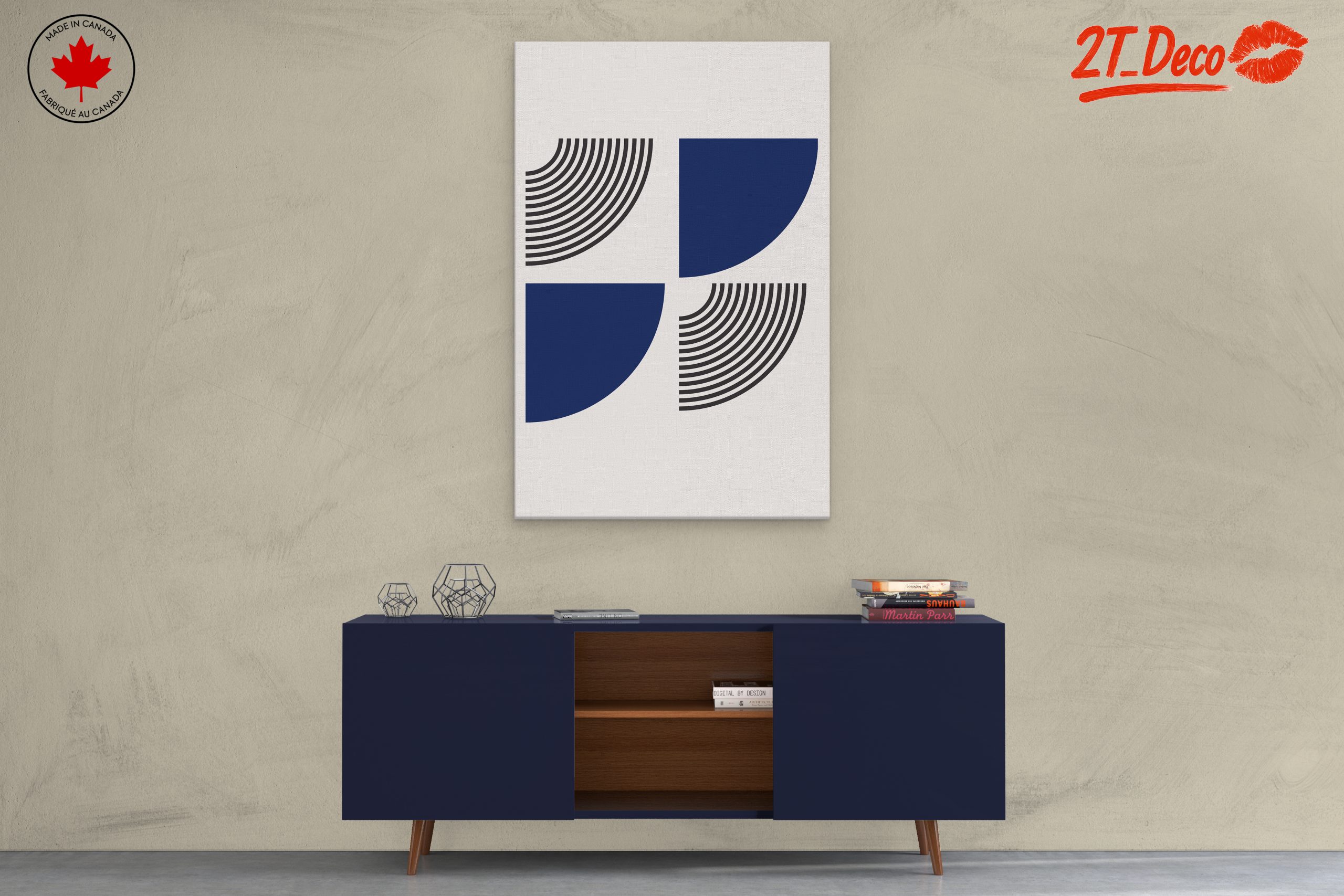 Geometric Abstract Art with Curved Lines 2 - Image 3